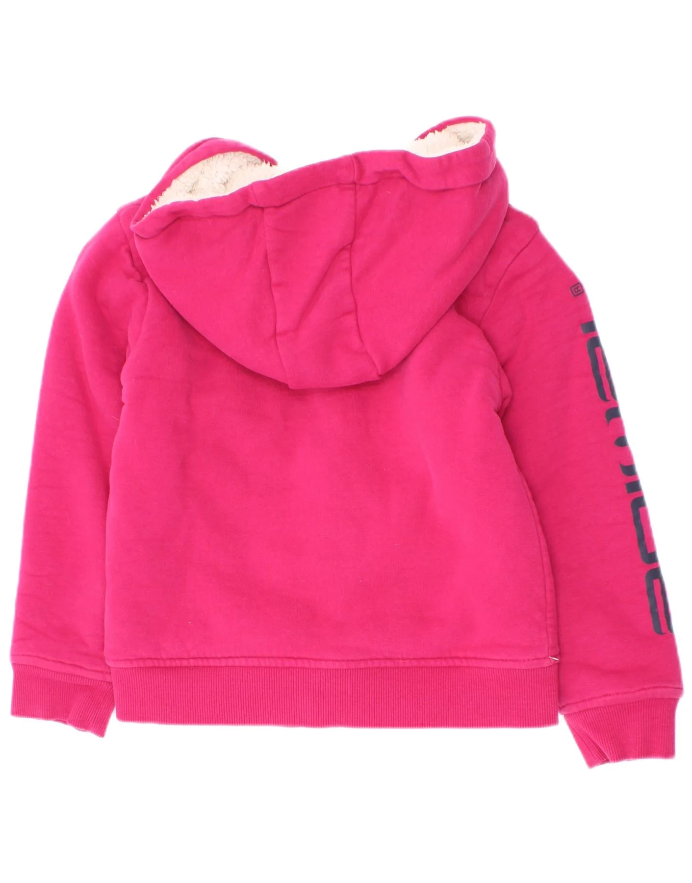 Animal Girls Graphic Zip Hoodie Sweater 5-6 Years Pink Cotton - Image 2