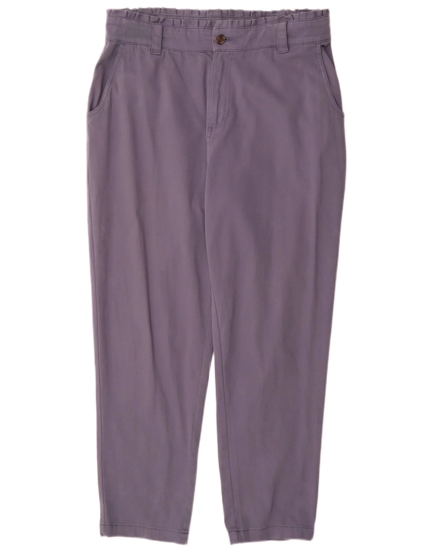 Animal Womens High Waist Tapered Casual Trousers UK 16 Large W34 L30 Blue