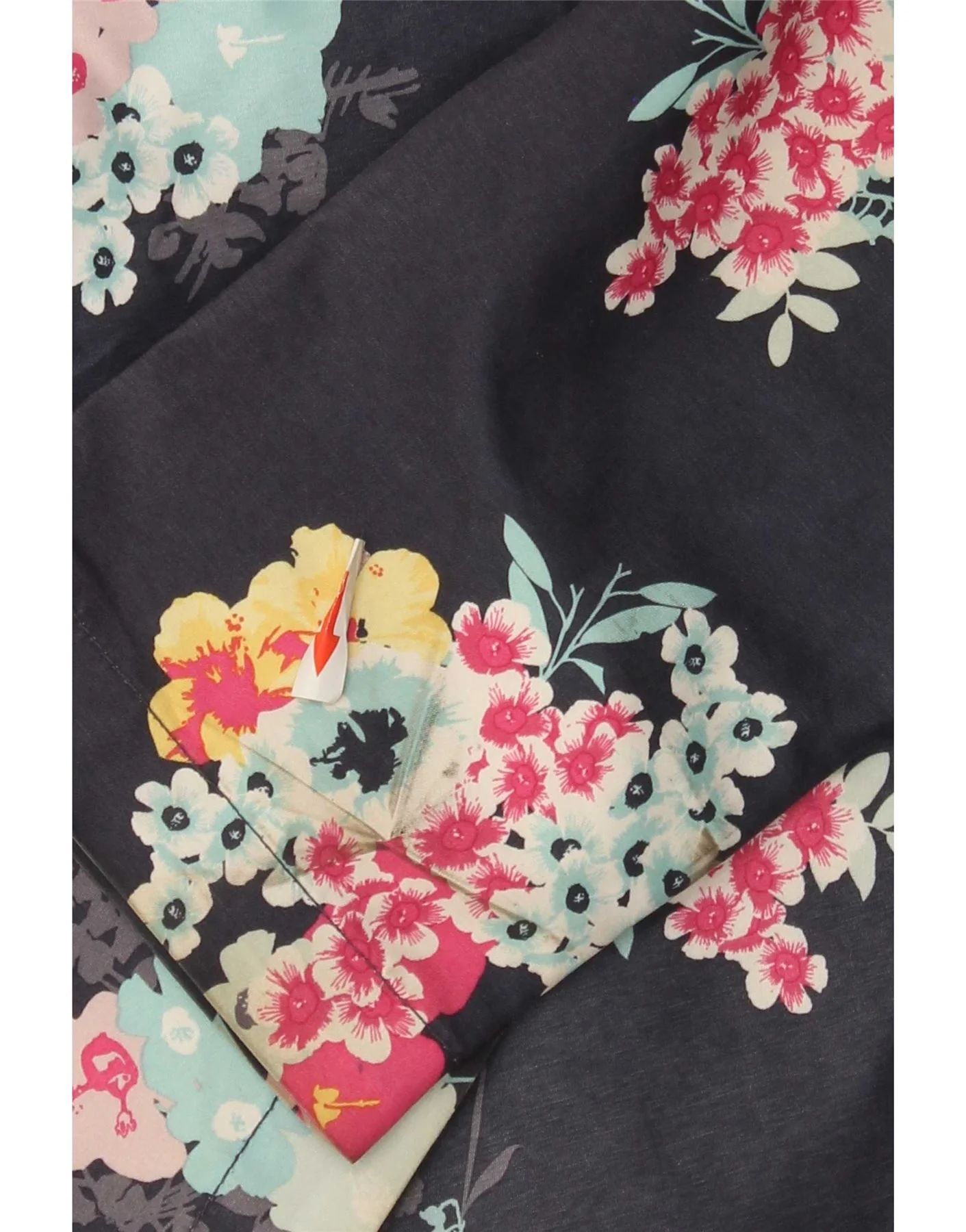 Animal Womens Hooded Rain Jacket UK 8 Small Navy Blue Floral Polyester - Image 3