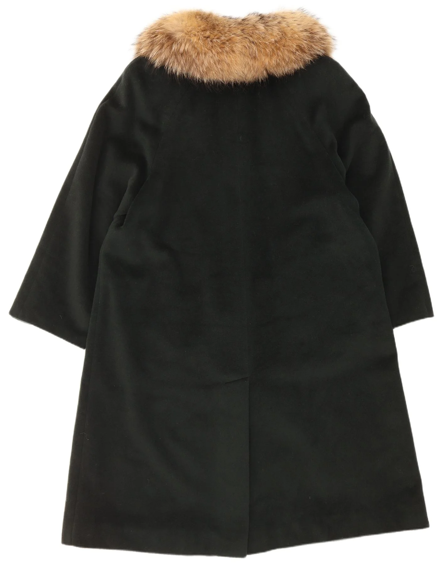 Anna Linder Womens Overcoat IT 46 Large Green Virgin Wool - Image 2