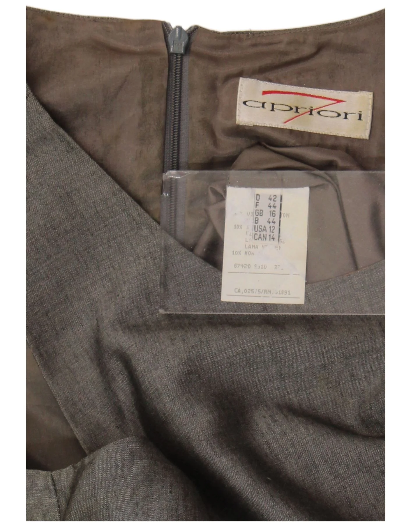Apriori Womens Regular Shift Dress UK 16 Large Grey Viscose - Image 4