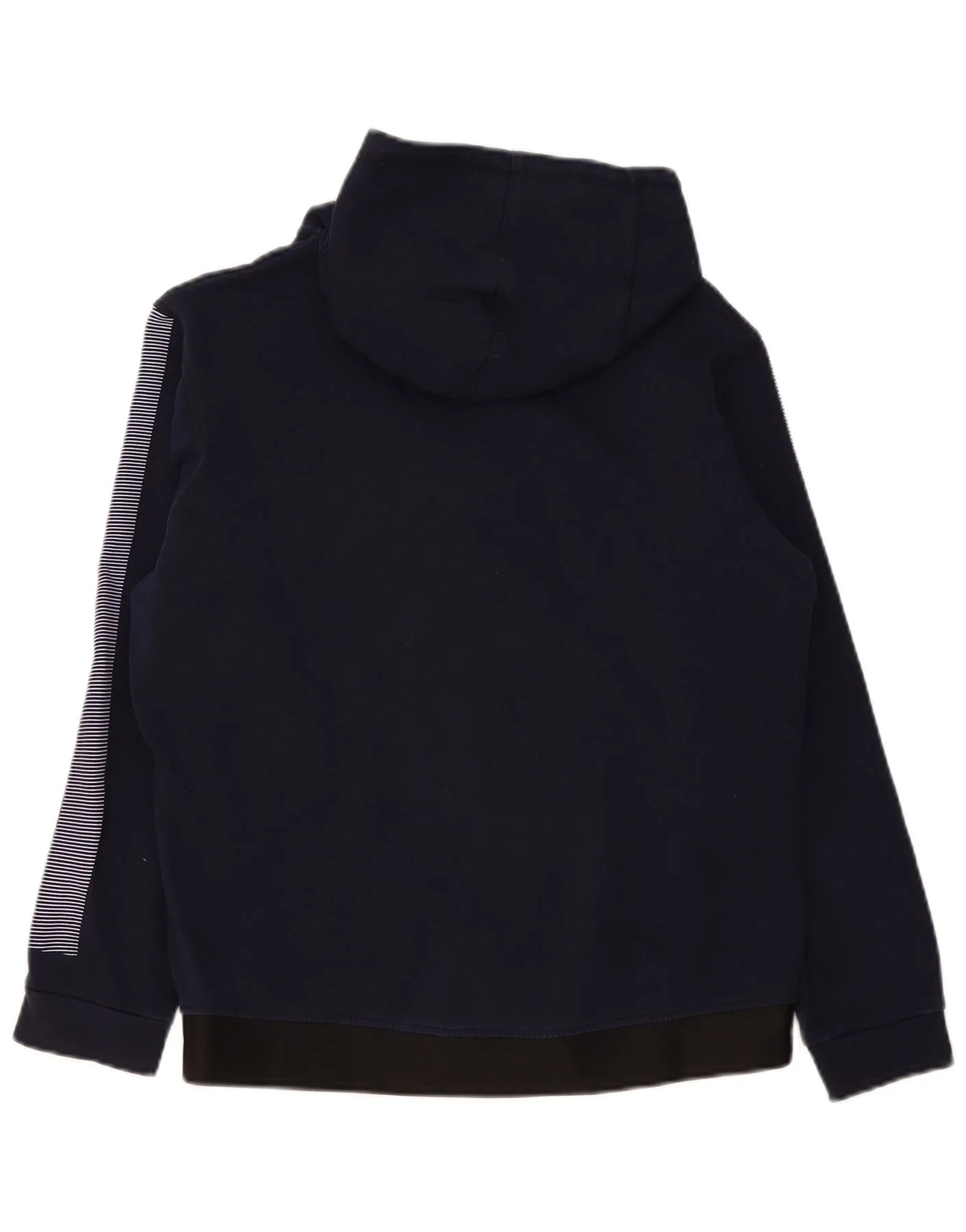 Arena Mens Graphic Zip Hoodie Sweater Small Navy Blue Colourblock Cotton - Image 2