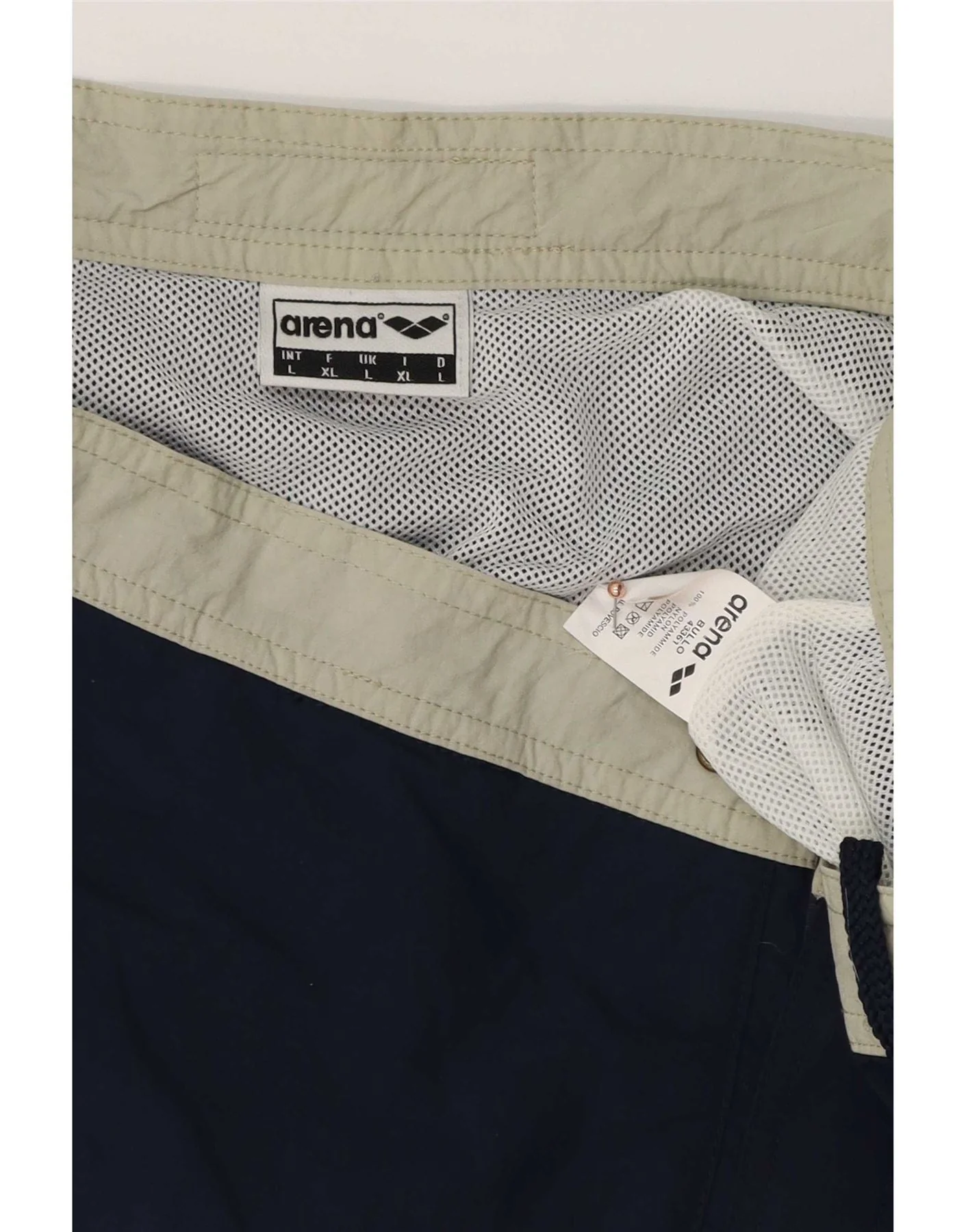 Arena Mens Swimming Shorts Large Navy Blue Colourblock Polyester - Image 3