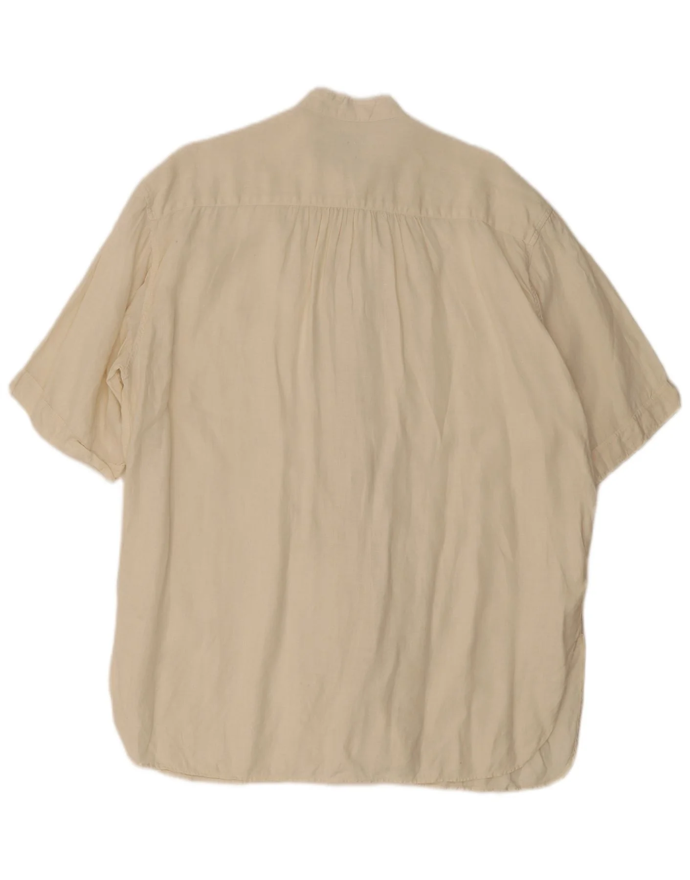 Armani Jeans Mens Short Sleeve Shirt Medium Beige - Image 2