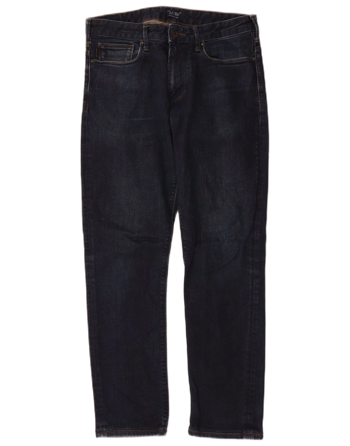 Armani Mens Slim Jeans W30 L28 Navy Blue Cotton
