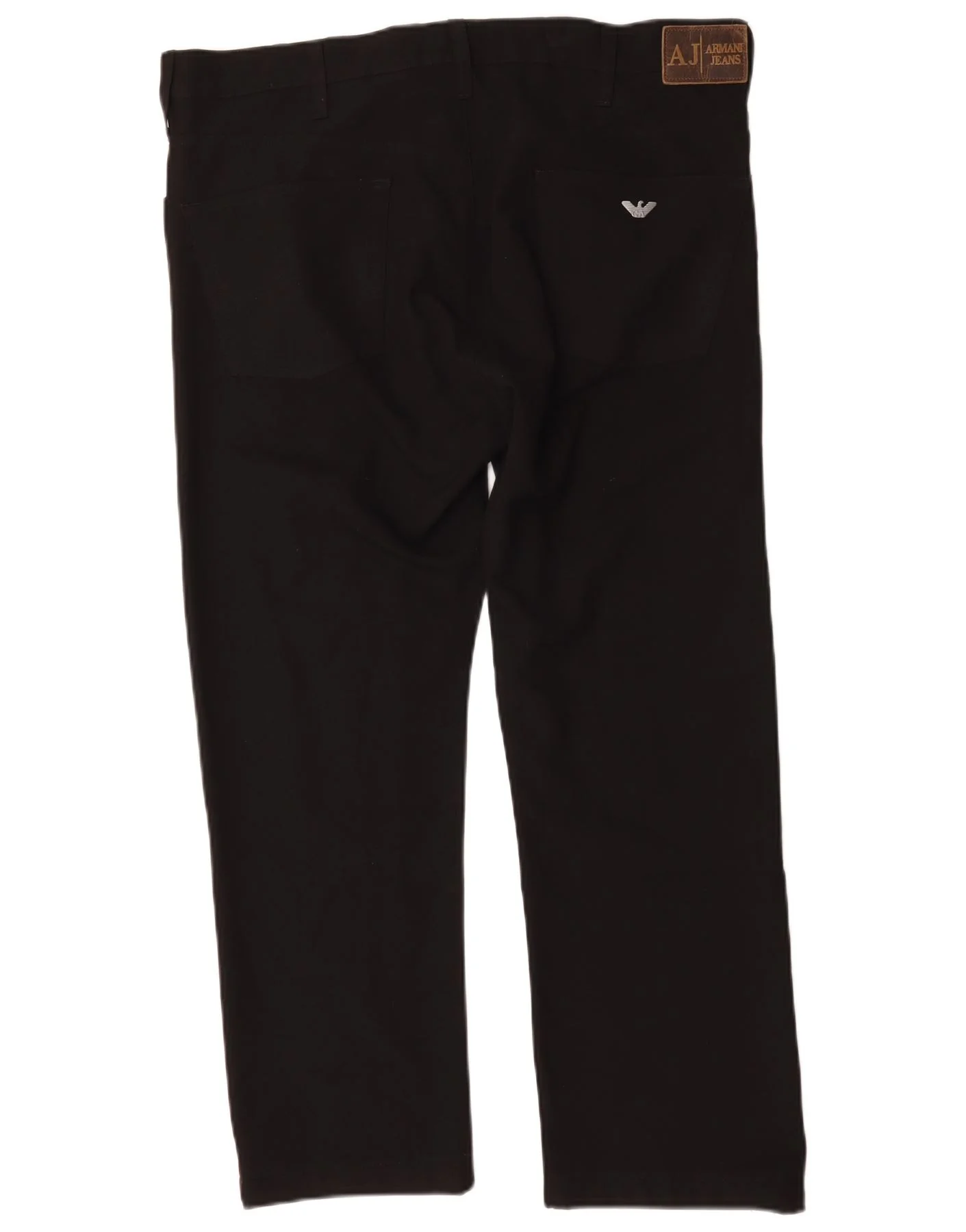 Armani Mens Straight Casual Trousers W40 L29 Black Polyester - Image 2