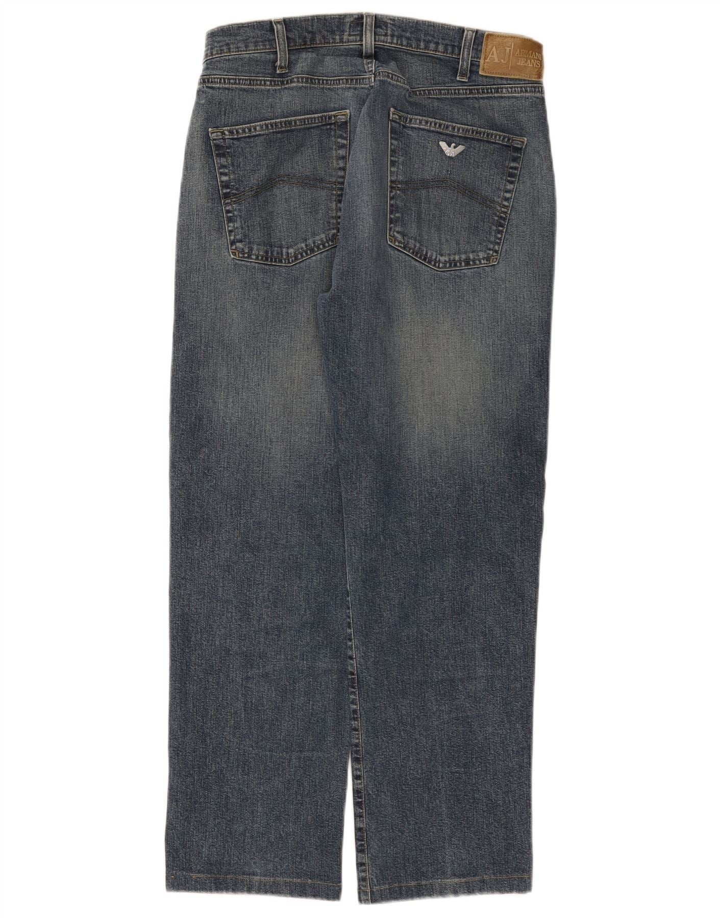 Armani Mens Straight Jeans W32 L27 Navy Blue Cotton - Image 2