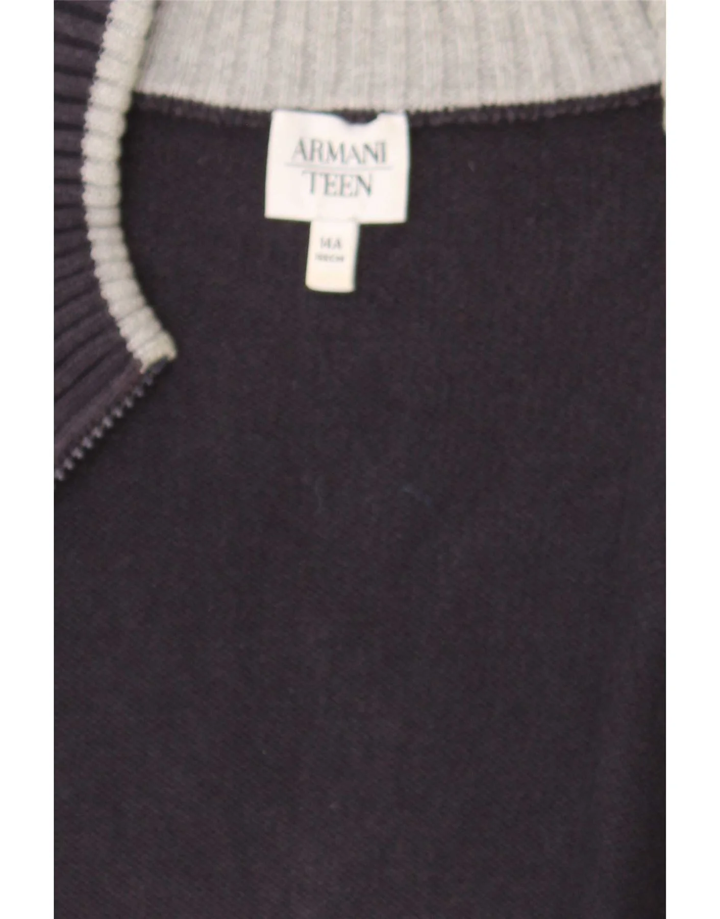 Armani Teen Boys Cardigan Sweater 13-14 Years Navy Blue - Image 3