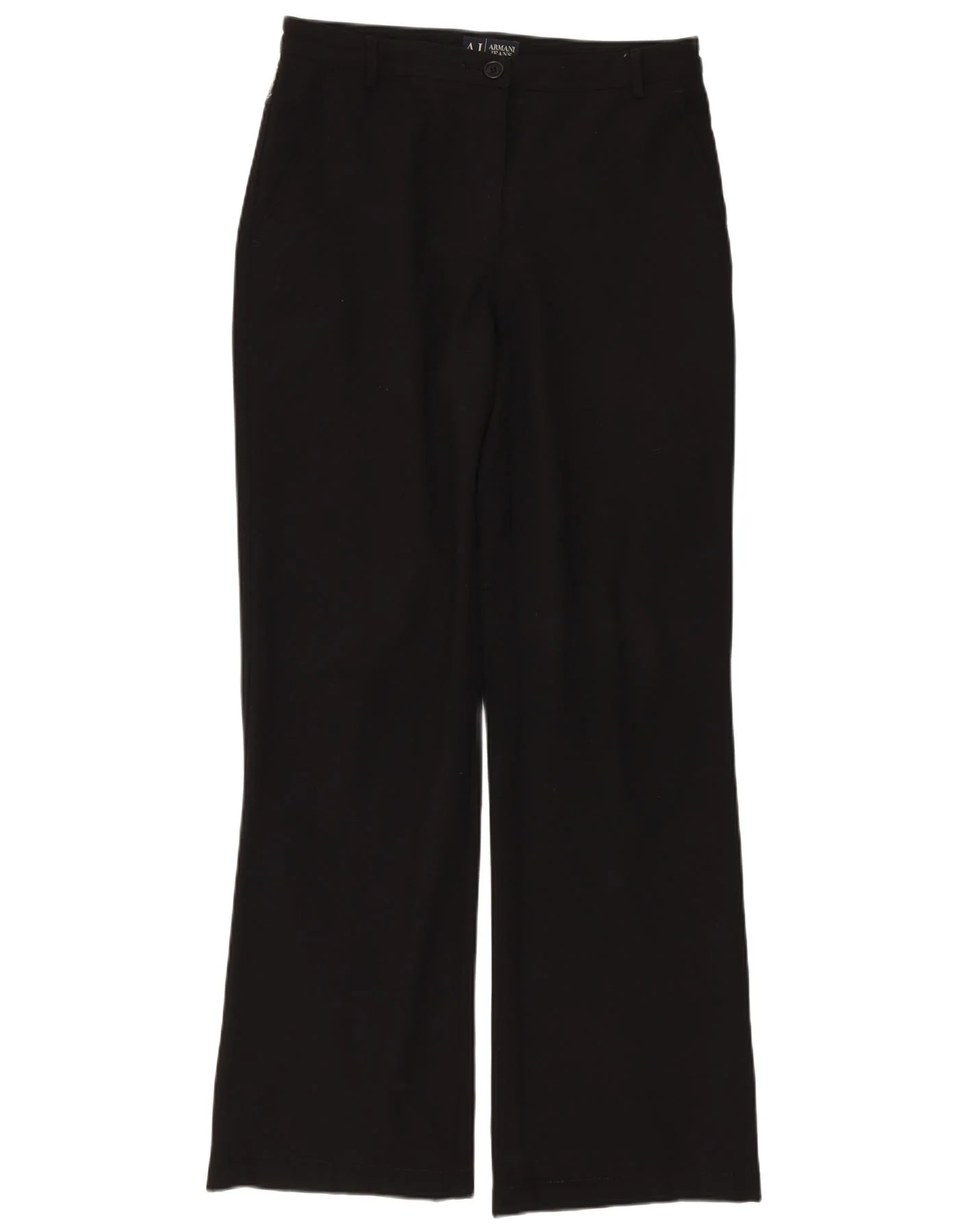 Armani Womens Bootcut Casual Trousers UK 12 Medium W28 L30 Black Polyester