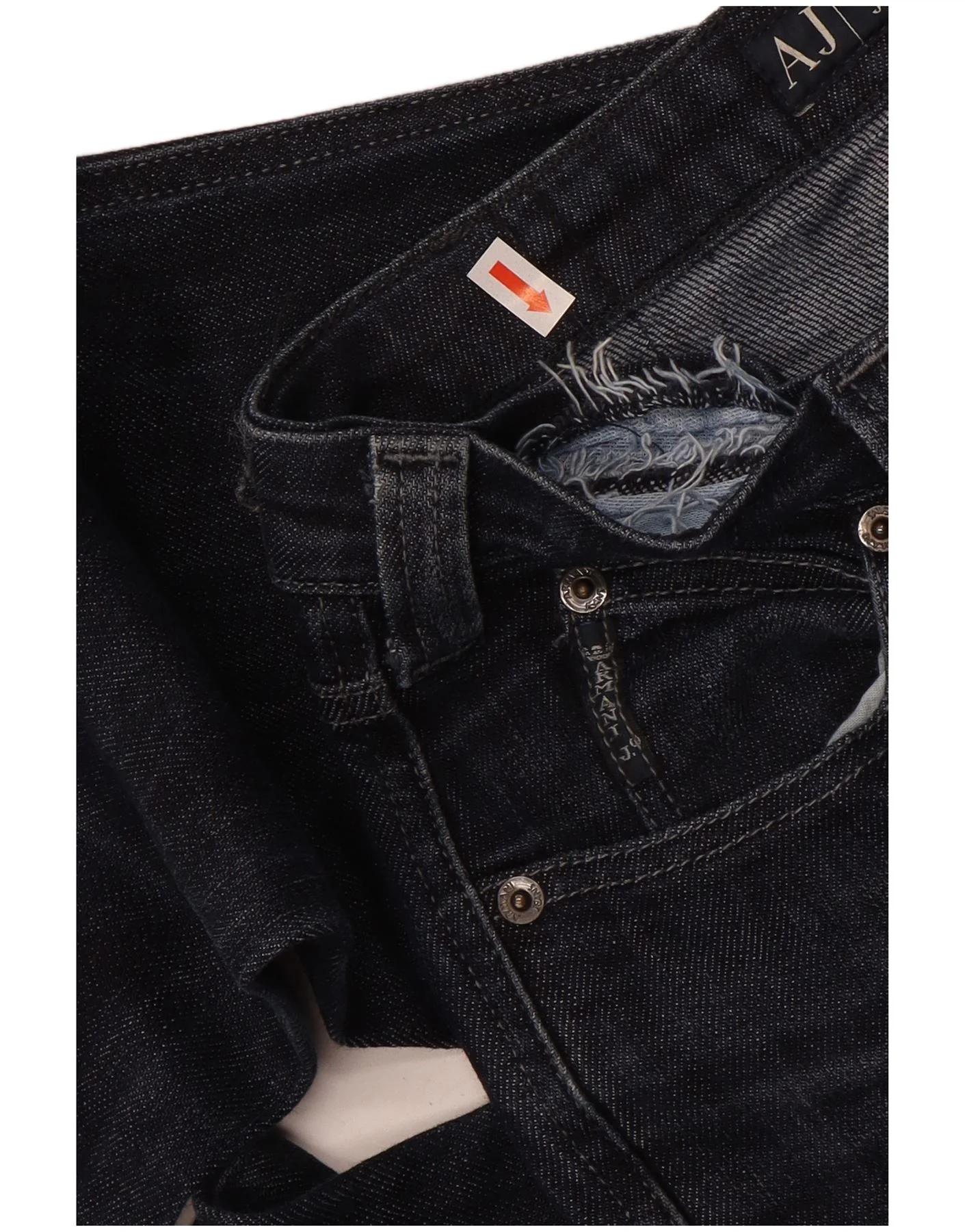 Armani Womens Straight Jeans W26 L32 Navy Blue Cotton - Image 3