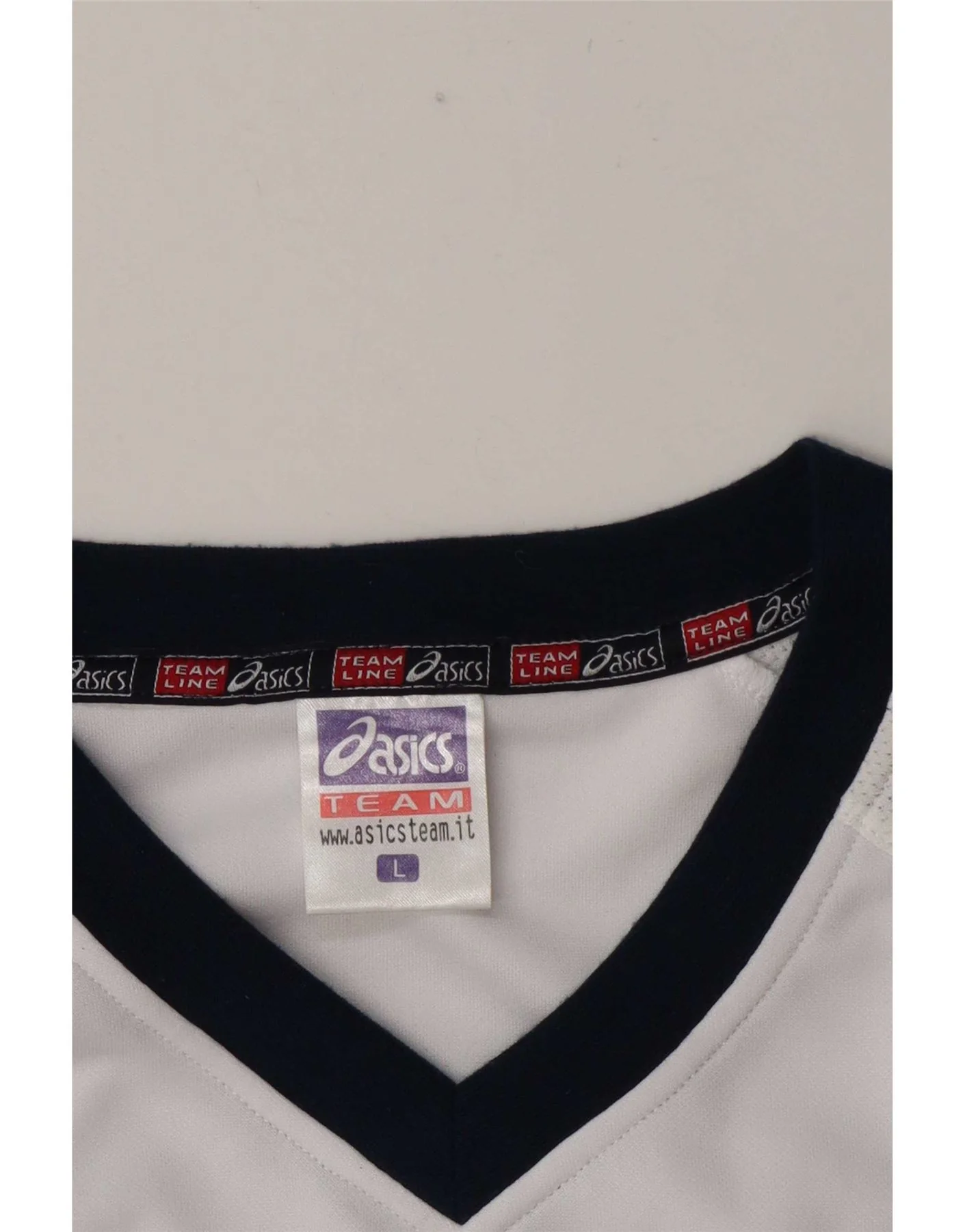Asics Mens Graphic T-Shirt Top Large White Colourblock Polyester - Image 4