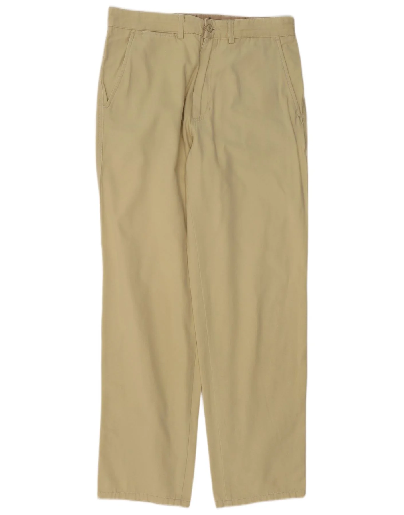 Avirex Mens Straight Chino Trousers W31 L31 Beige Cotton