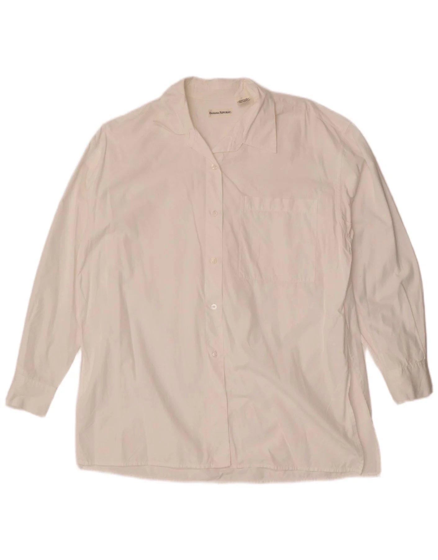 Banana Republic Womens Oversized Shirt UK 14 Medium White Cotton