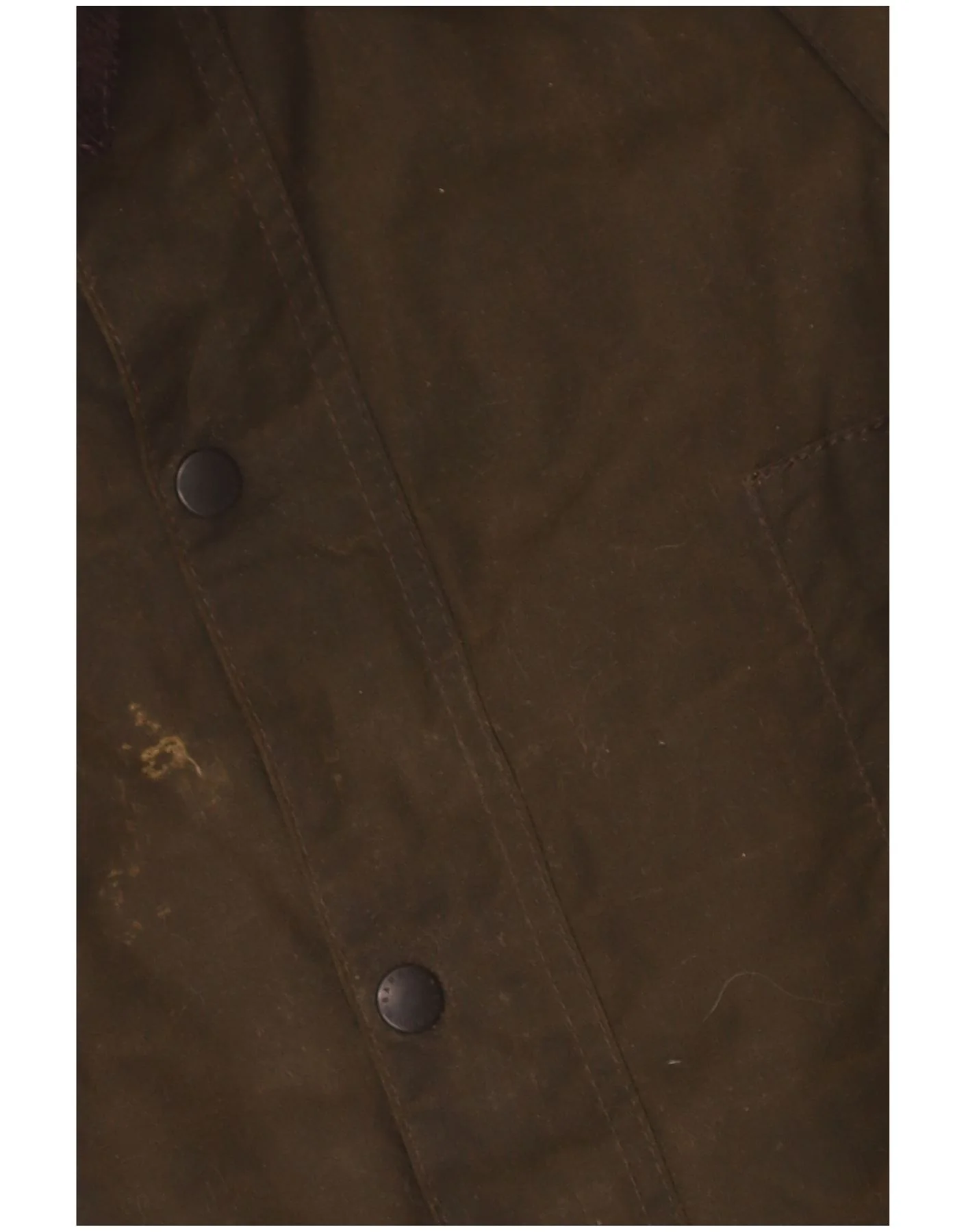 Barbour Boys Hooded Waxed Cotton Jacket 7-8 Years Large Khaki - Image 3