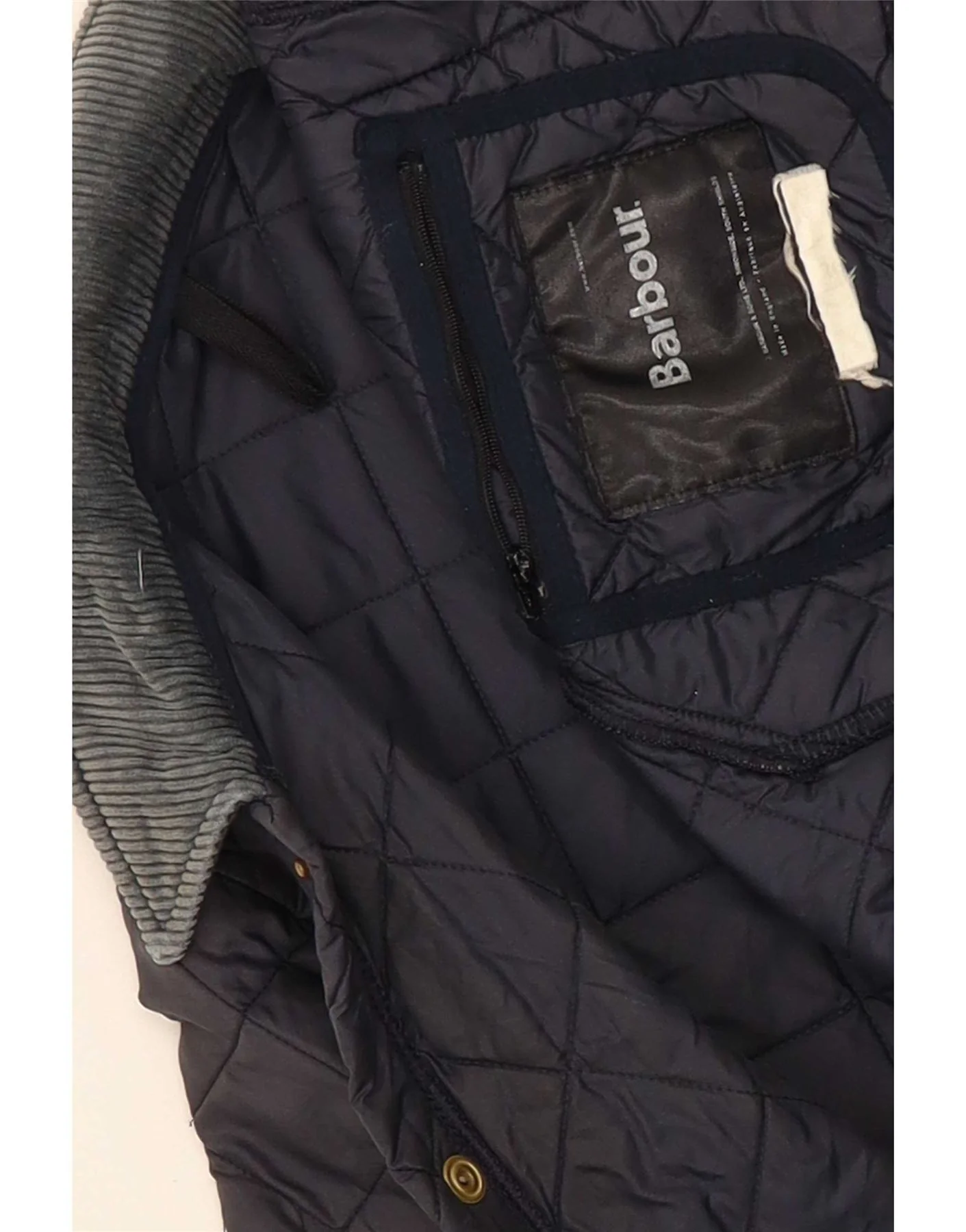 Barbour Boys Quilted Jacket 4-5 Years Navy Blue Classic - Image 10