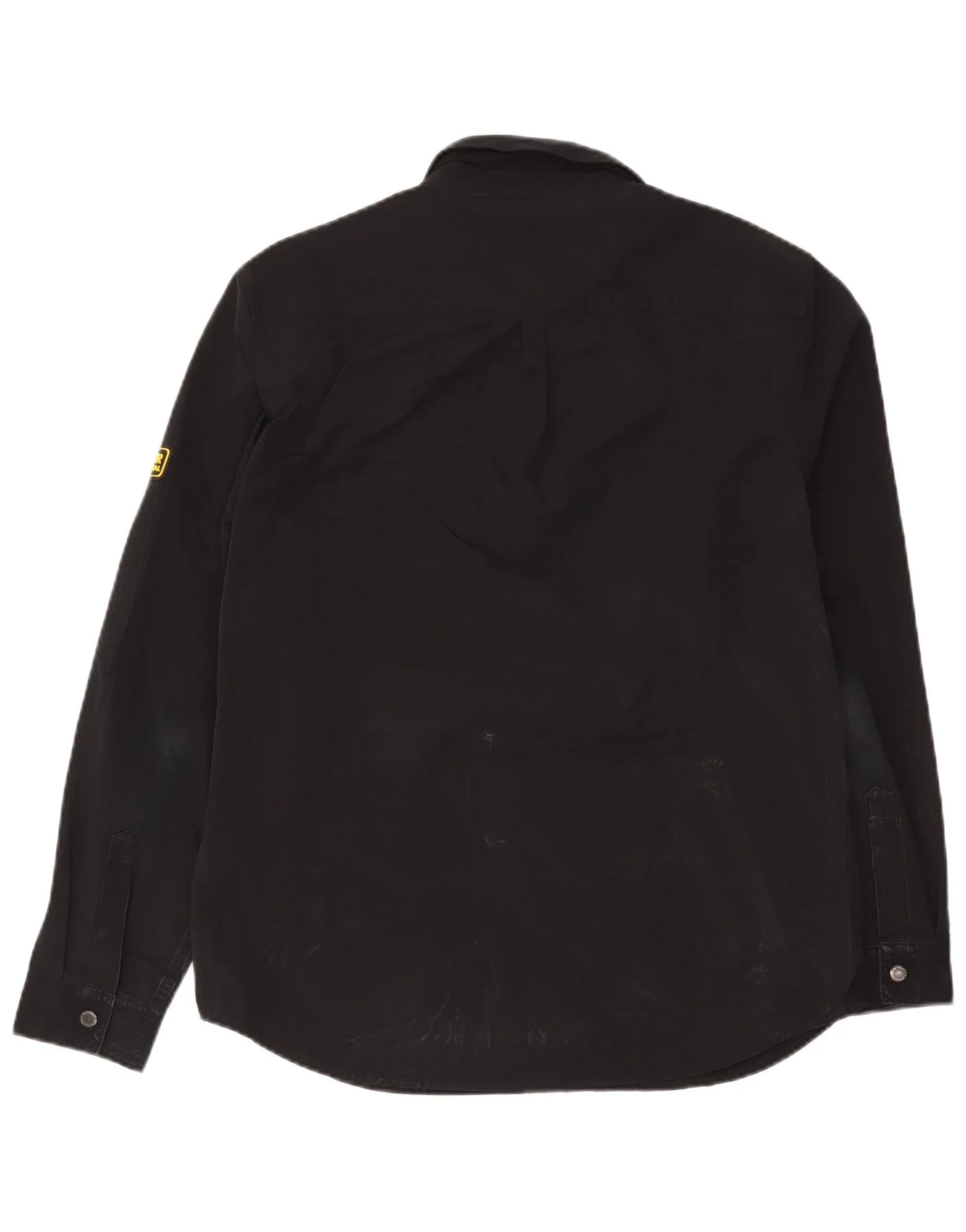 Barbour Mens Overshirt Shirt Large Black Polyester - Image 2
