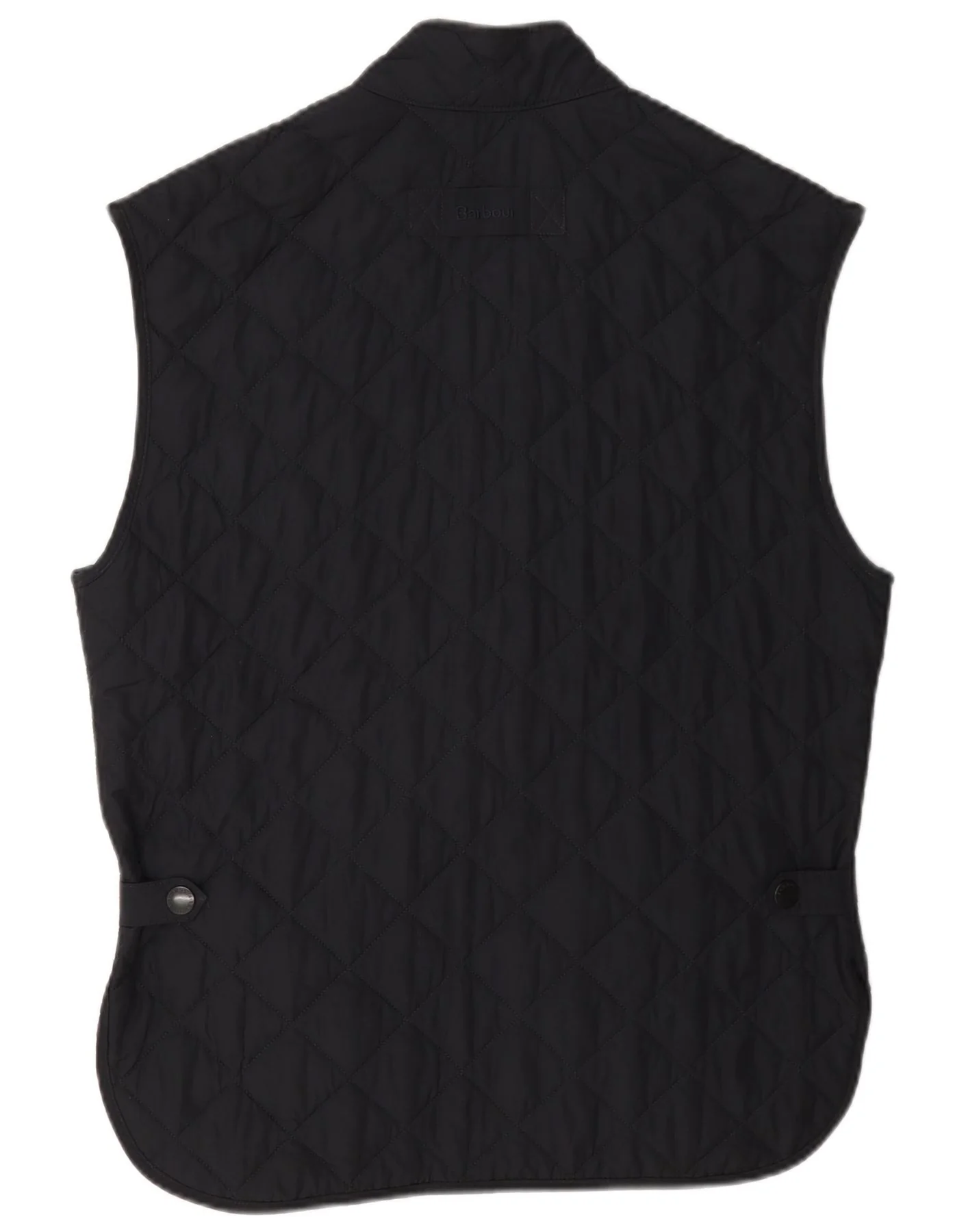 Barbour Mens Quilted Gilet UK 38 Medium Navy Blue Polyester - Image 2