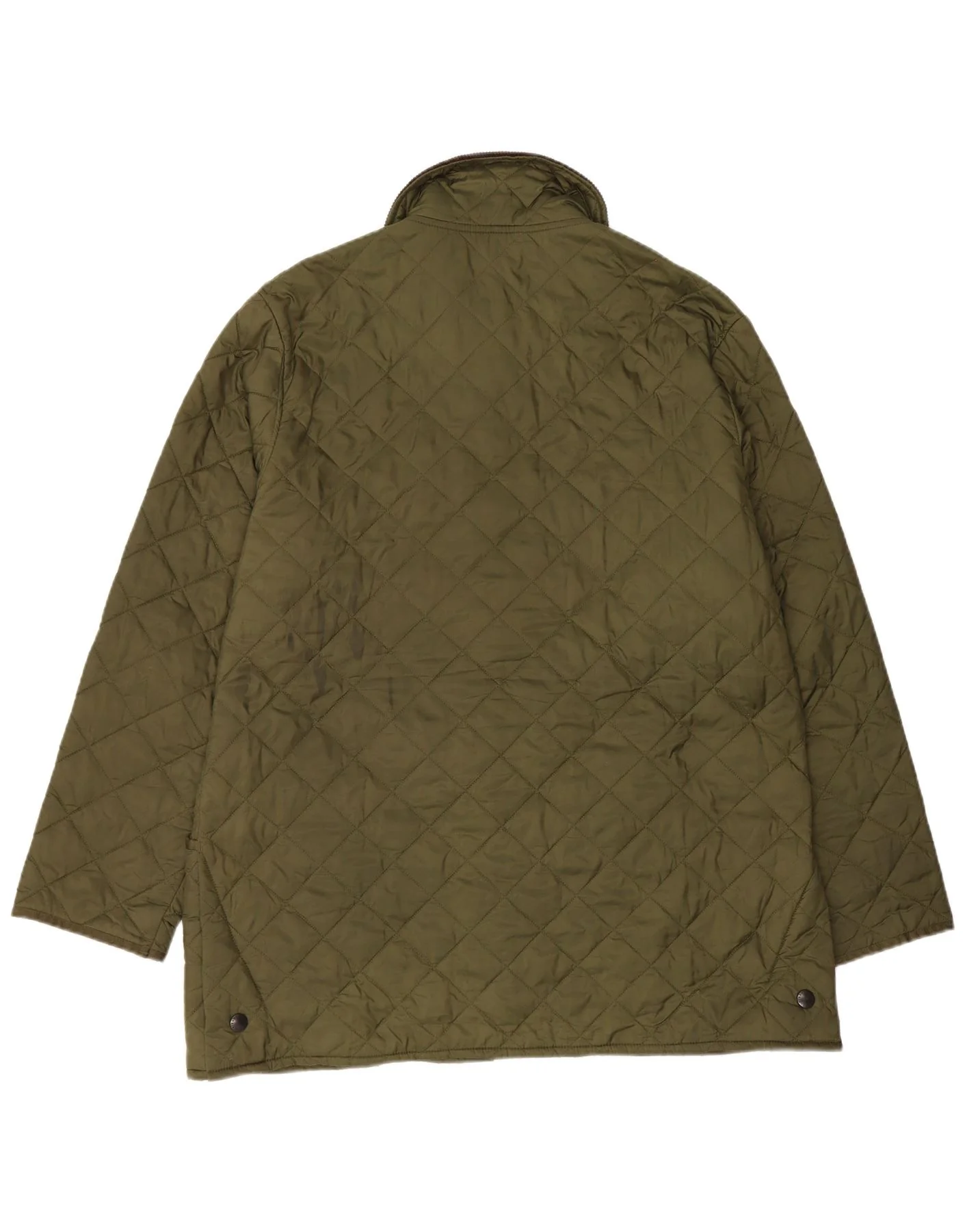 Barbour Mens Quilted Jacket UK 42 XL Green Polyester - Image 2