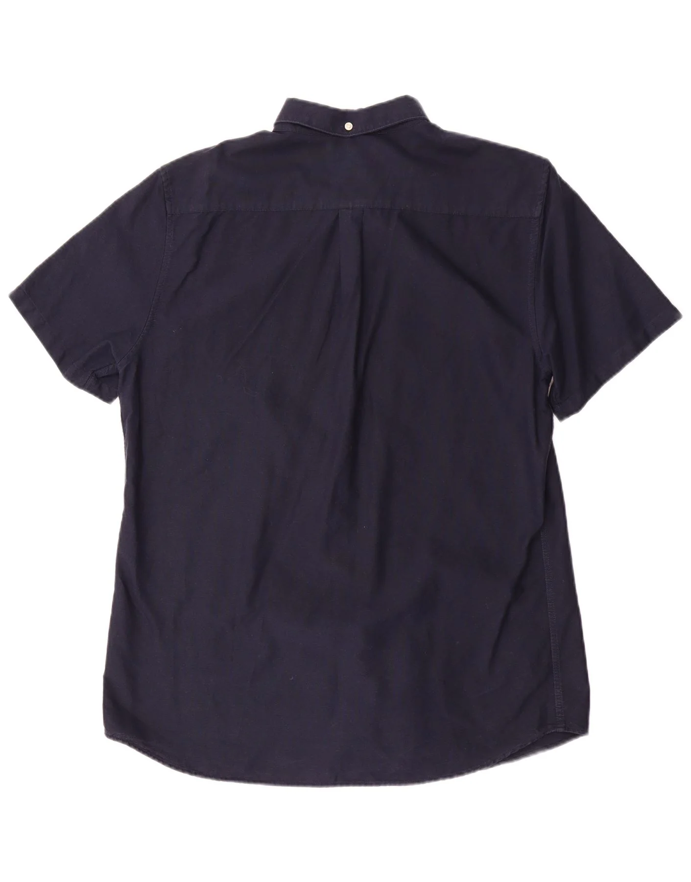 Barbour Mens Tailored Fit Short Sleeve Shirt Medium Navy Blue Cotton - Image 2