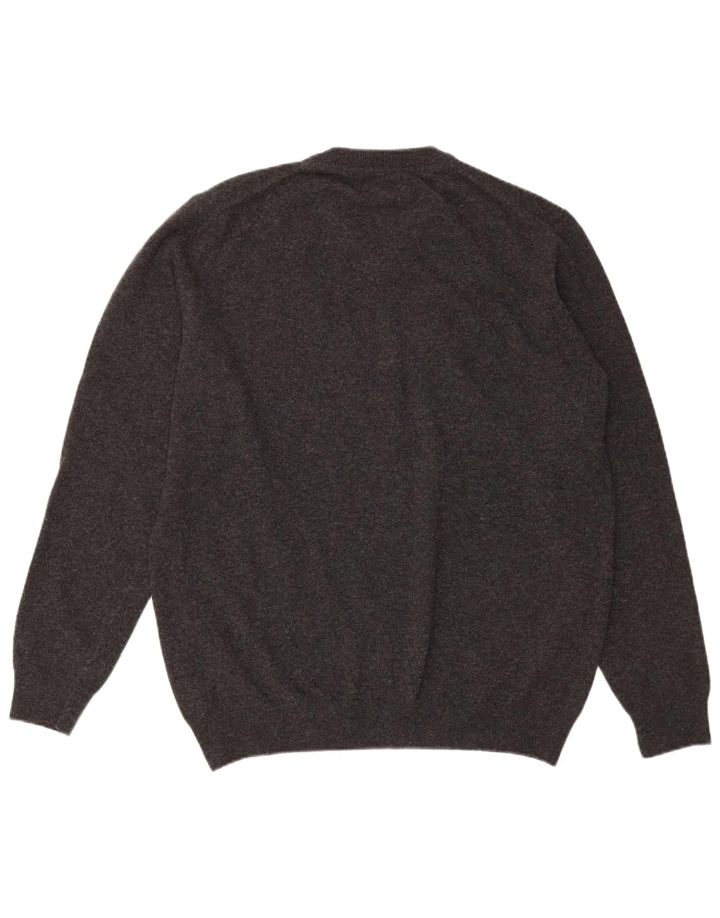 Barbour Mens V-Neck Jumper Sweater 2XL Grey Wool - Image 2