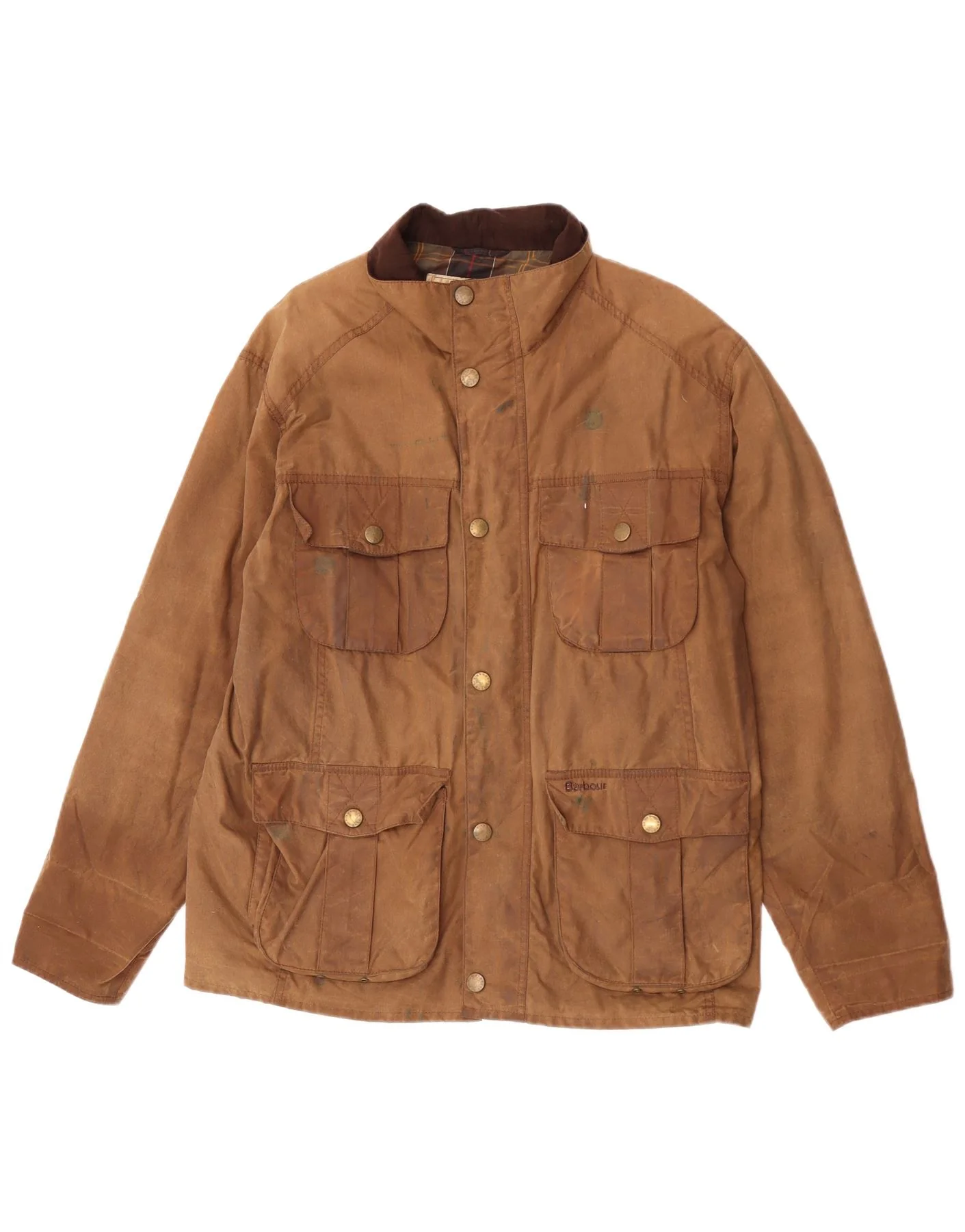 Barbour Mens Waxed Cotton Jacket UK 38 Medium Brown