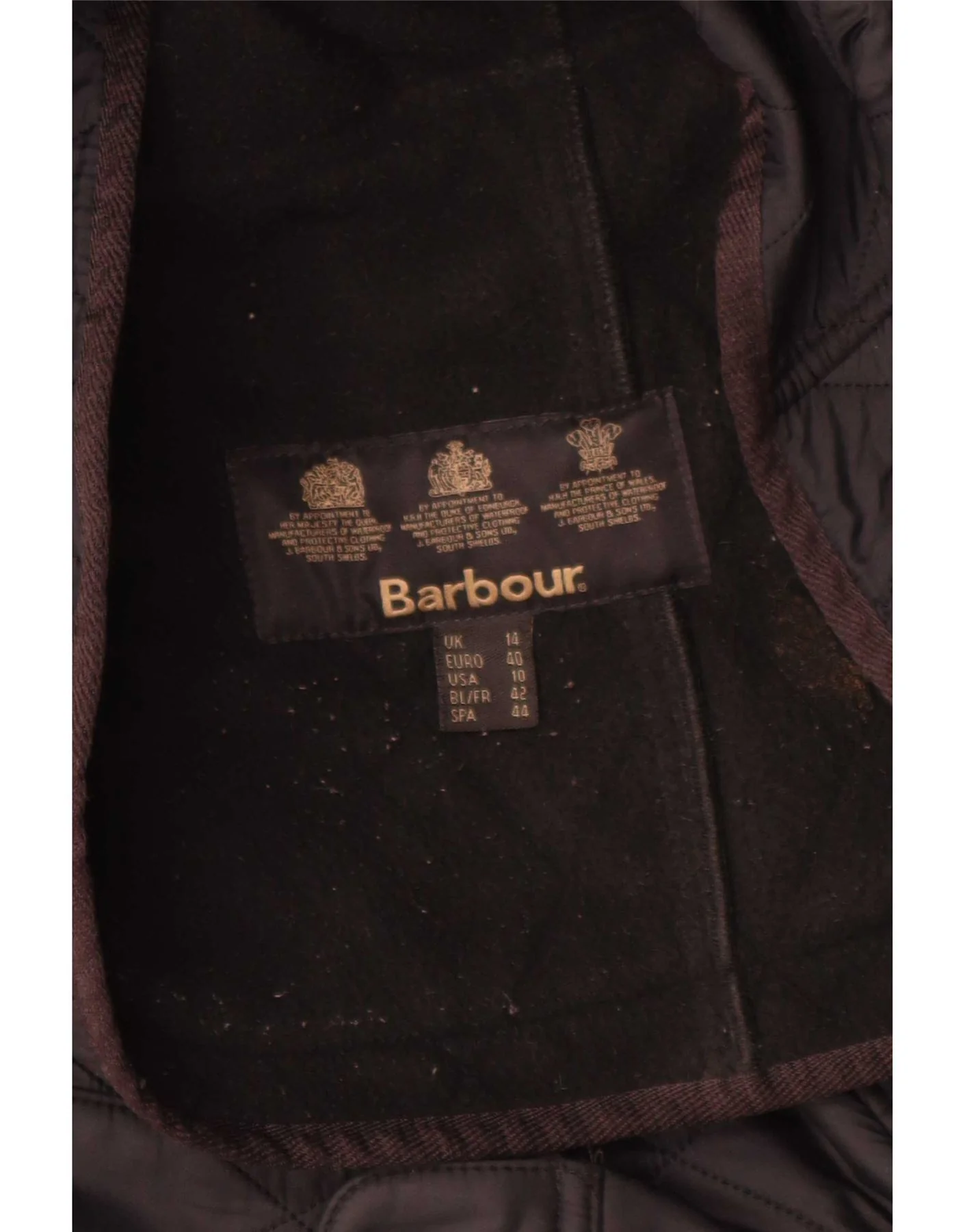 Barbour Womens Quilted Jacket UK 14 Large Black - Image 3
