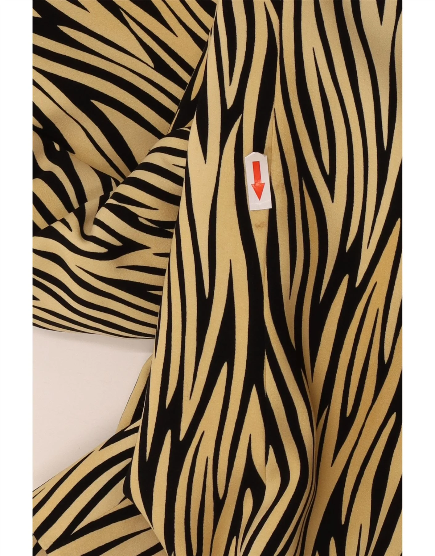 Basler Womens 1 Button Blazer Jacket UK 14 Medium Yellow Animal Print - Image 3