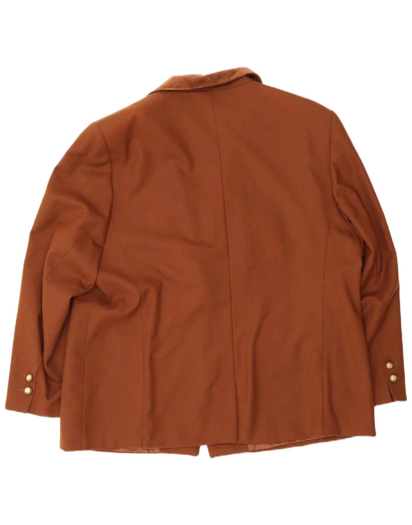 Basler Womens 2 Button Blazer Jacket EU 48 2XL Brown Cotton - Image 2