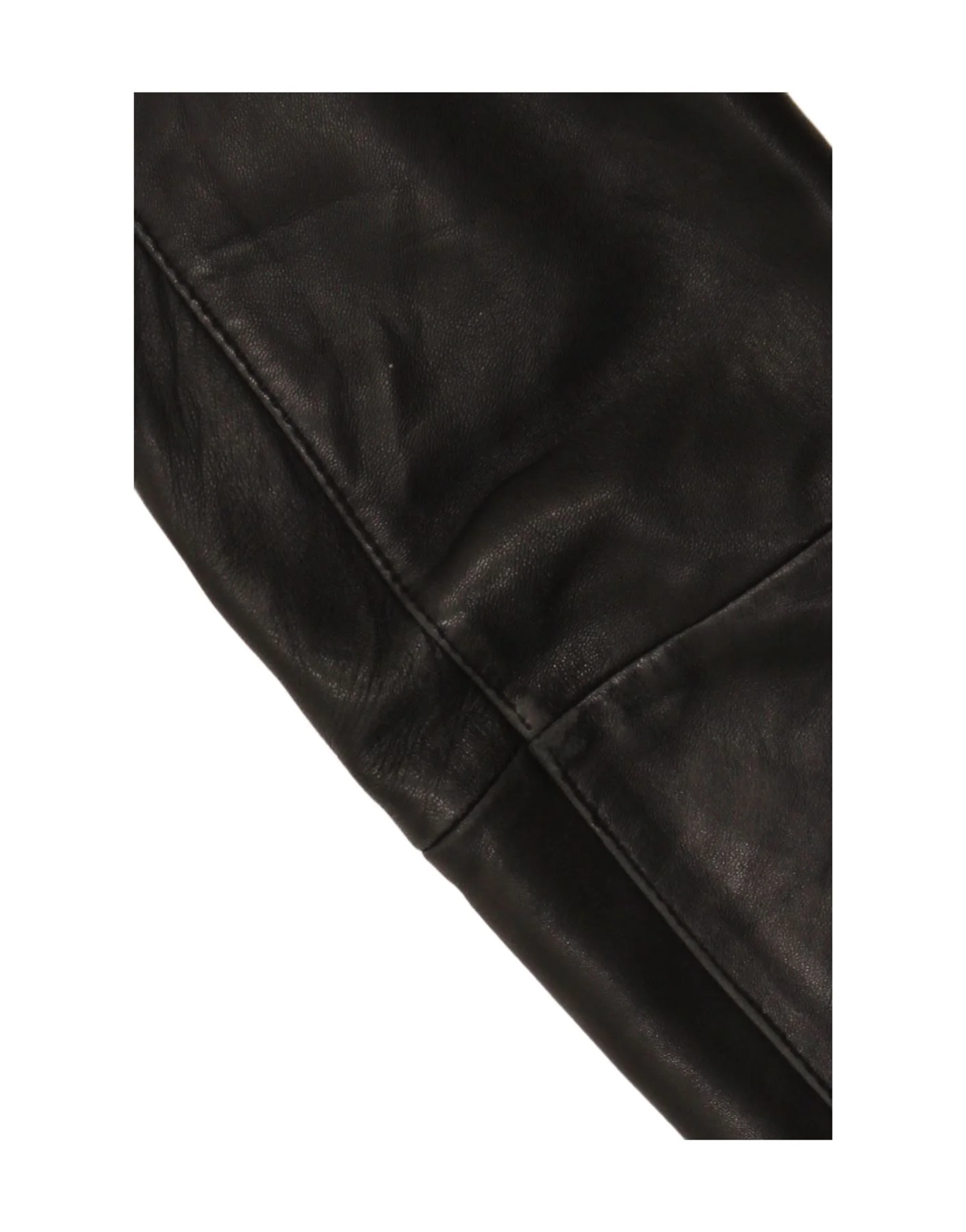 Bata Mens Leather Jacket UK 42 XL Black - Image 3