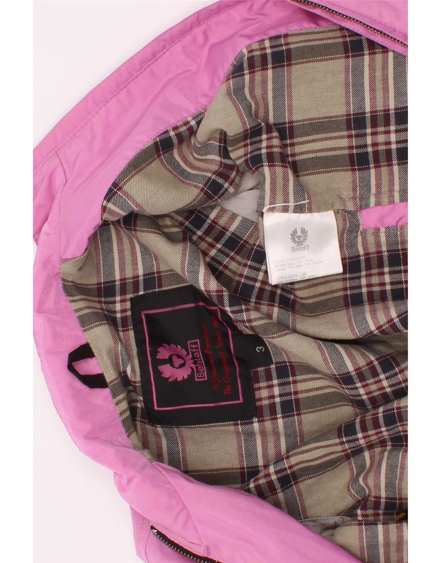 Belstaff Girls Bomber Jacket 2-3 Years Pink Nylon - Image 5