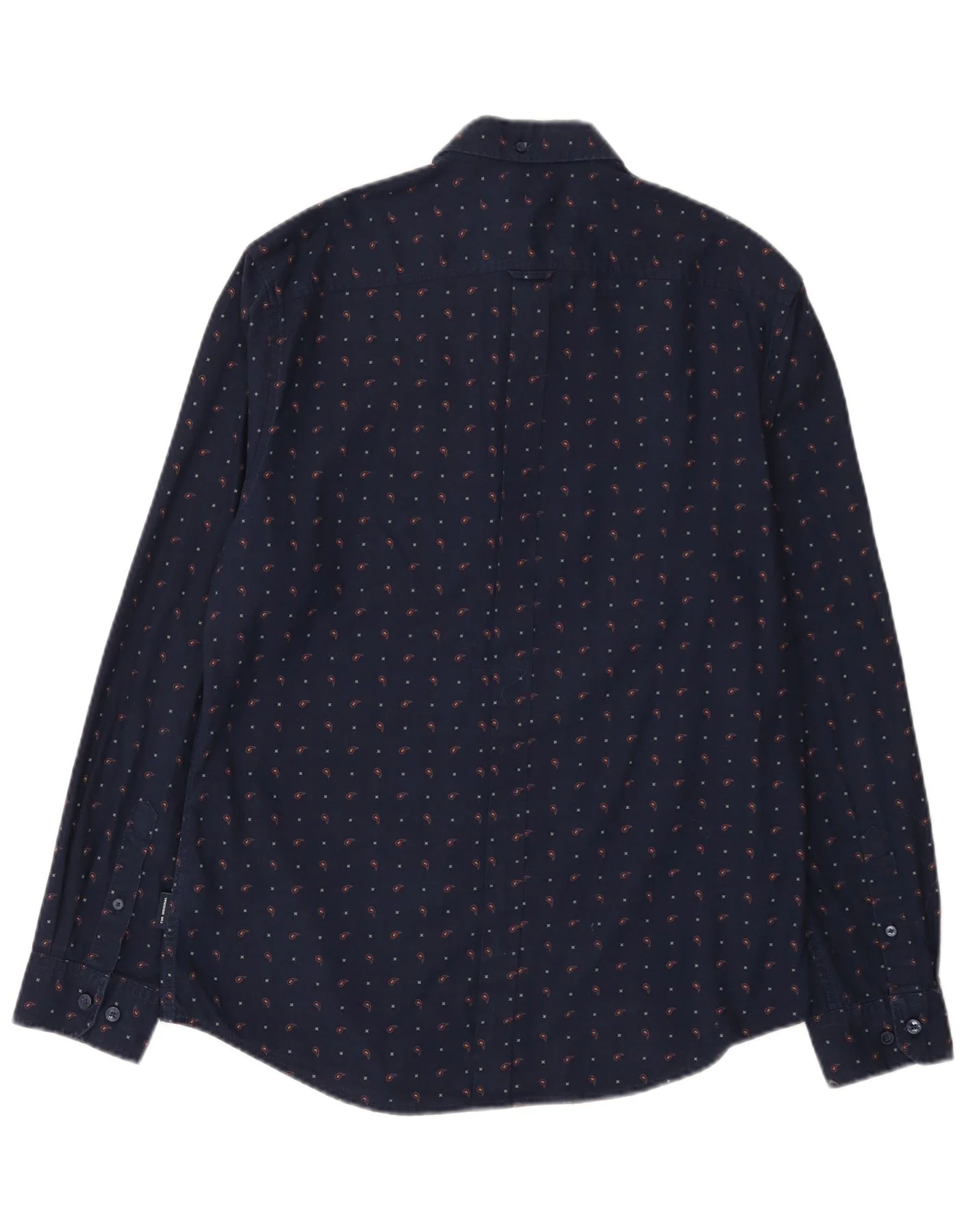 Ben Sherman Mens Shirt Large Navy Blue Spotted Cotton - Image 2