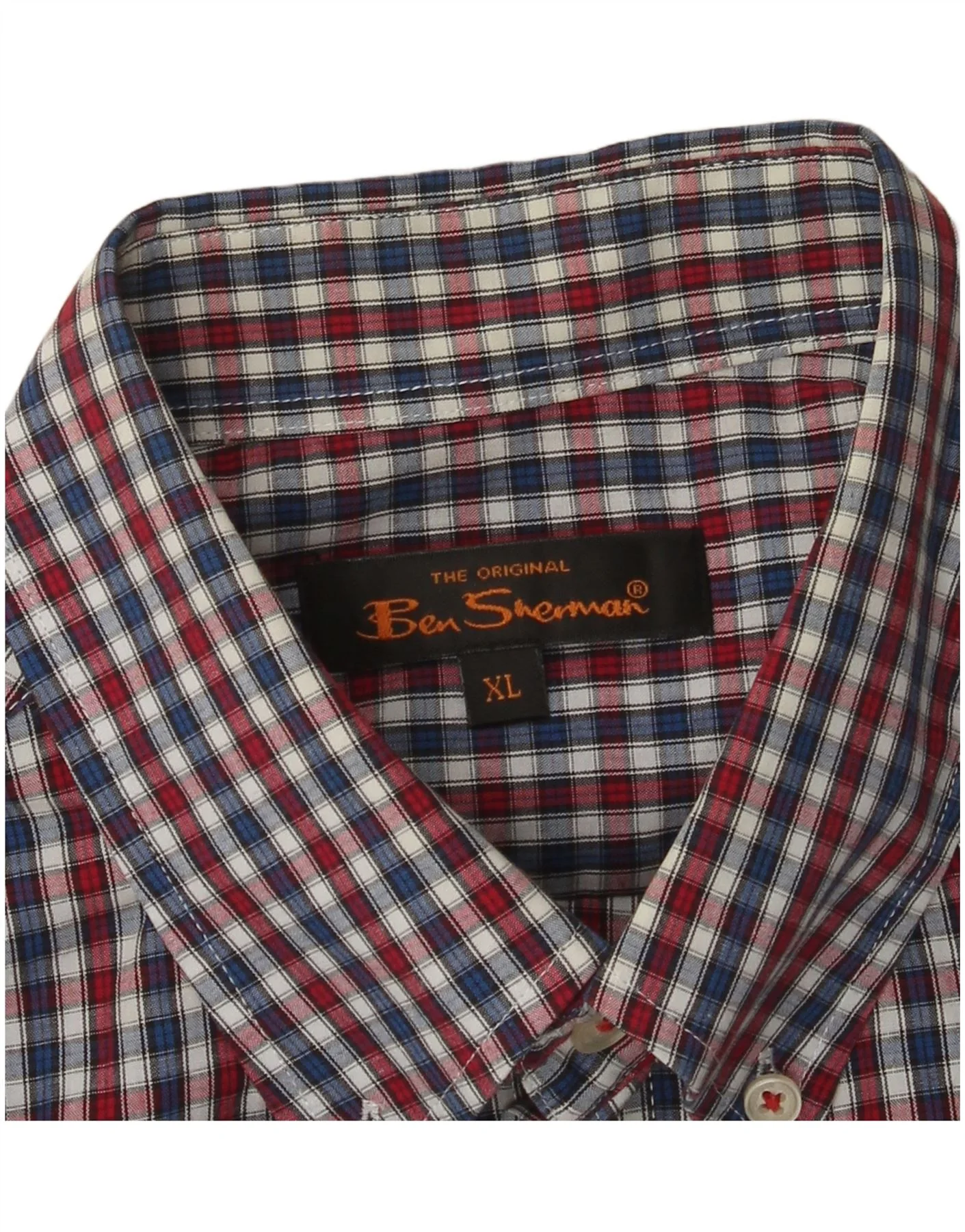 Ben Sherman Mens Short Sleeve Shirt XL Multicoloured Gingham - Image 3
