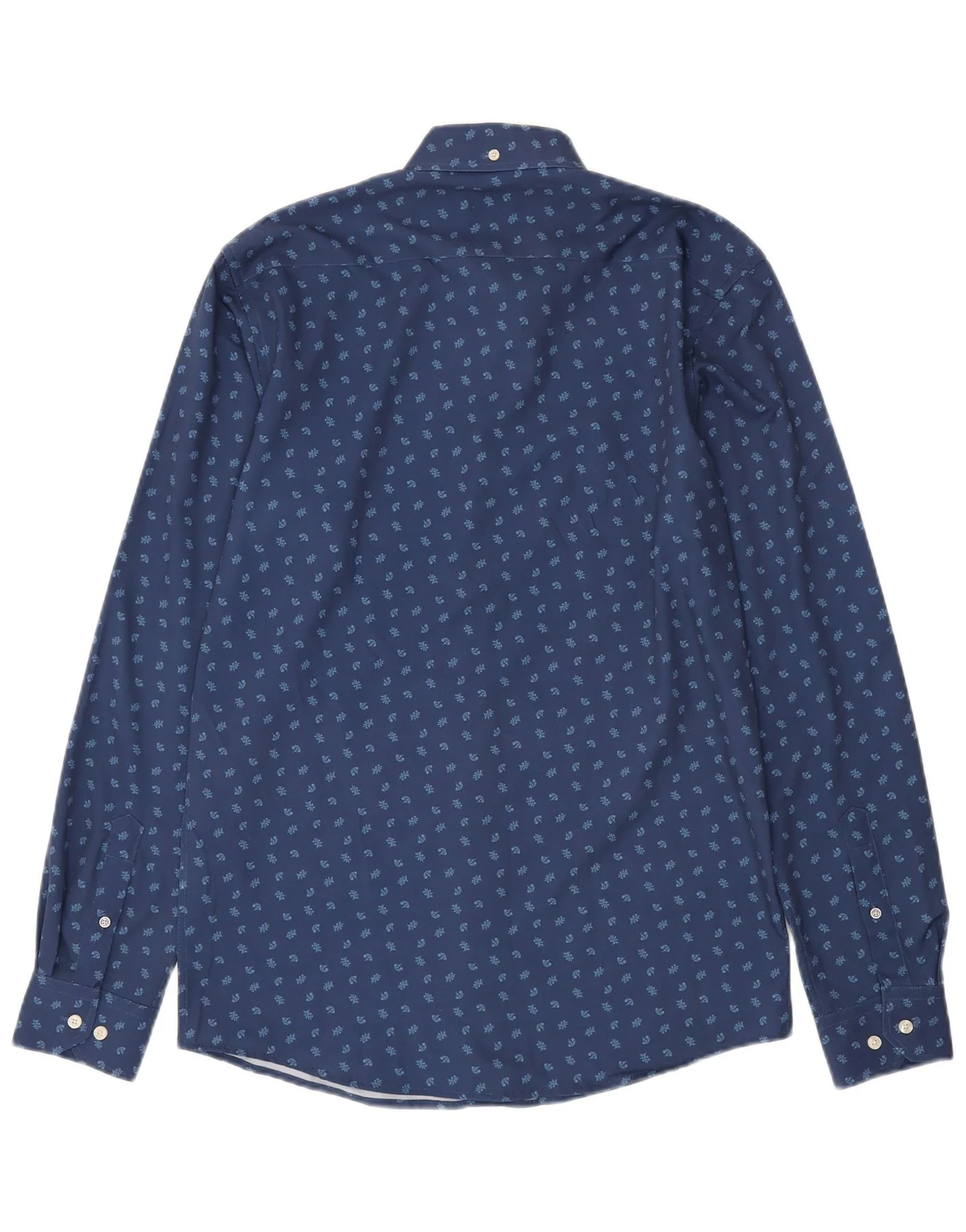 Ben Sherman Mens Slim Fit Shirt Size 15 1/2 Medium Blue Floral Polyester - Image 2