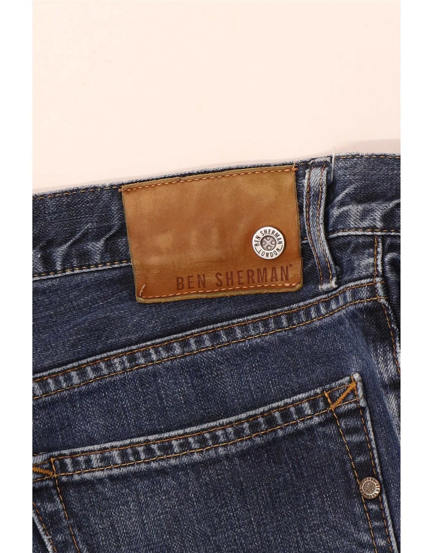 Ben Sherman Mens Slim Jeans W30 L30 Blue Cotton - Image 4