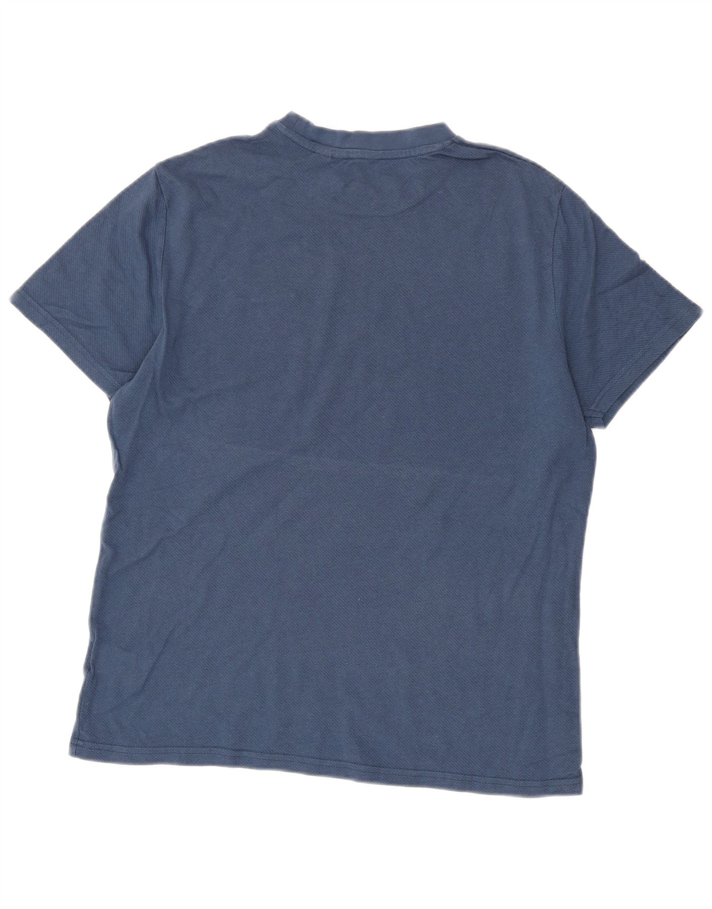 Ben Sherman Mens T-Shirt Top Medium Navy Blue Cotton - Image 2