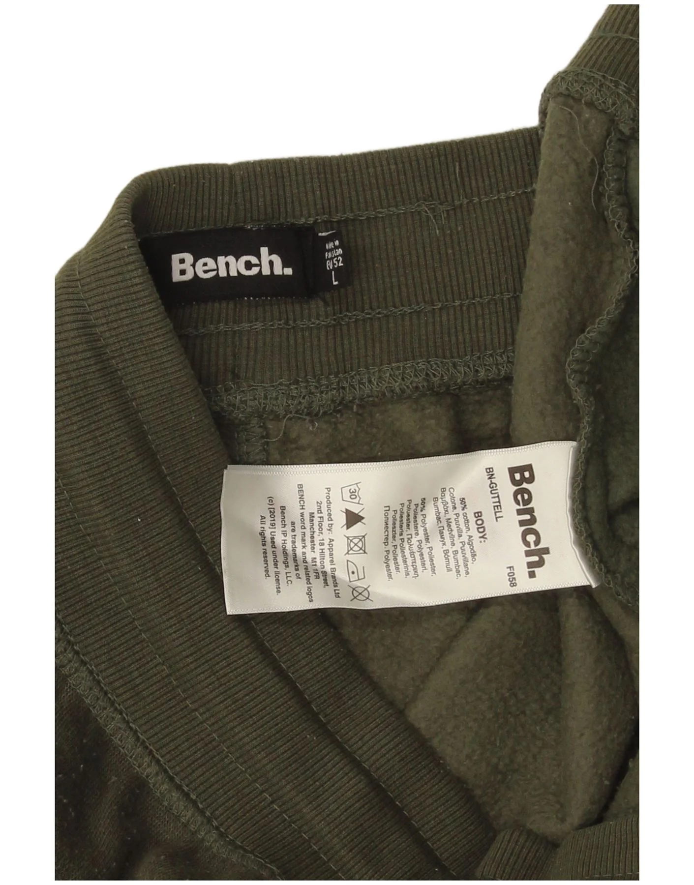 Bench Mens Graphic Tracksuit Trousers Joggers Large Green Colourblock - Image 3