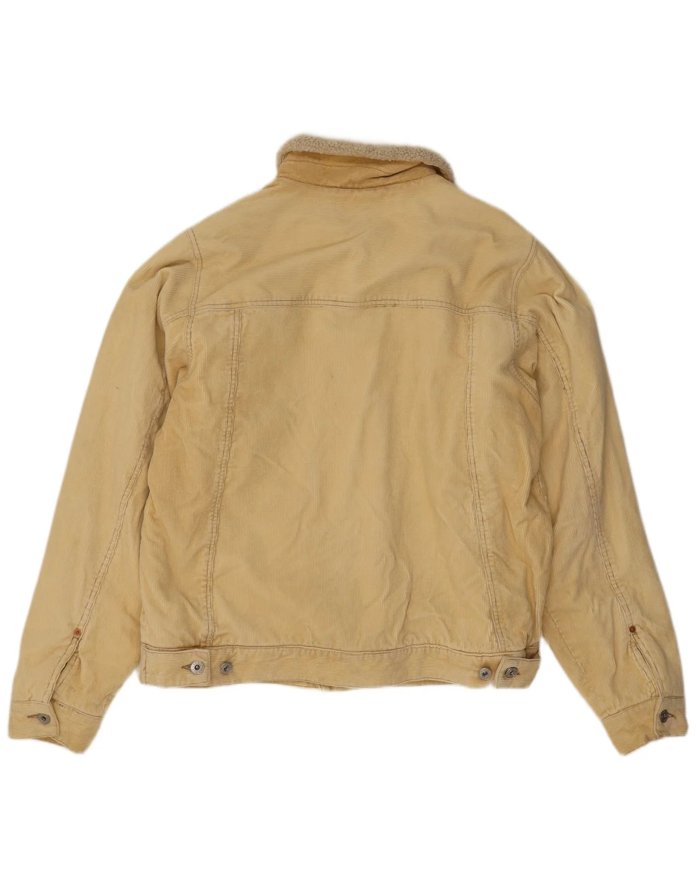 Bench Mens Sherpa Corduroy Jacket UK 40 Large Beige Cotton - Image 2