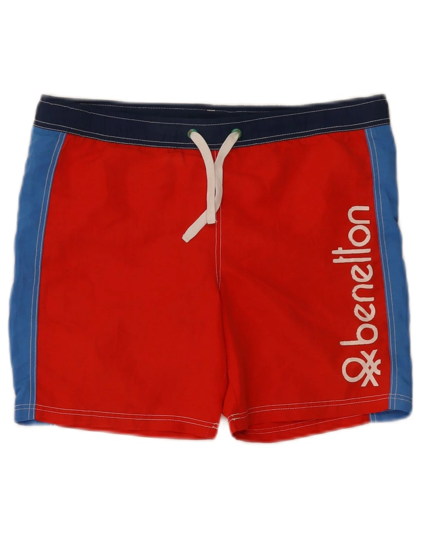 Benetton Boys Graphic Cami Top 10-11 Years XL Red Colourblock Polyester