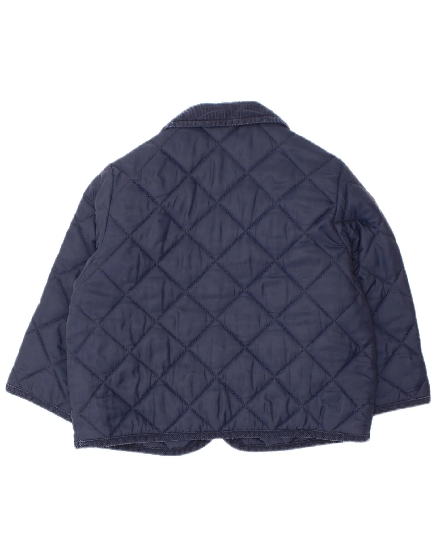 Benetton Boys Quilted Jacket 5-6 Years Navy Blue - Image 2