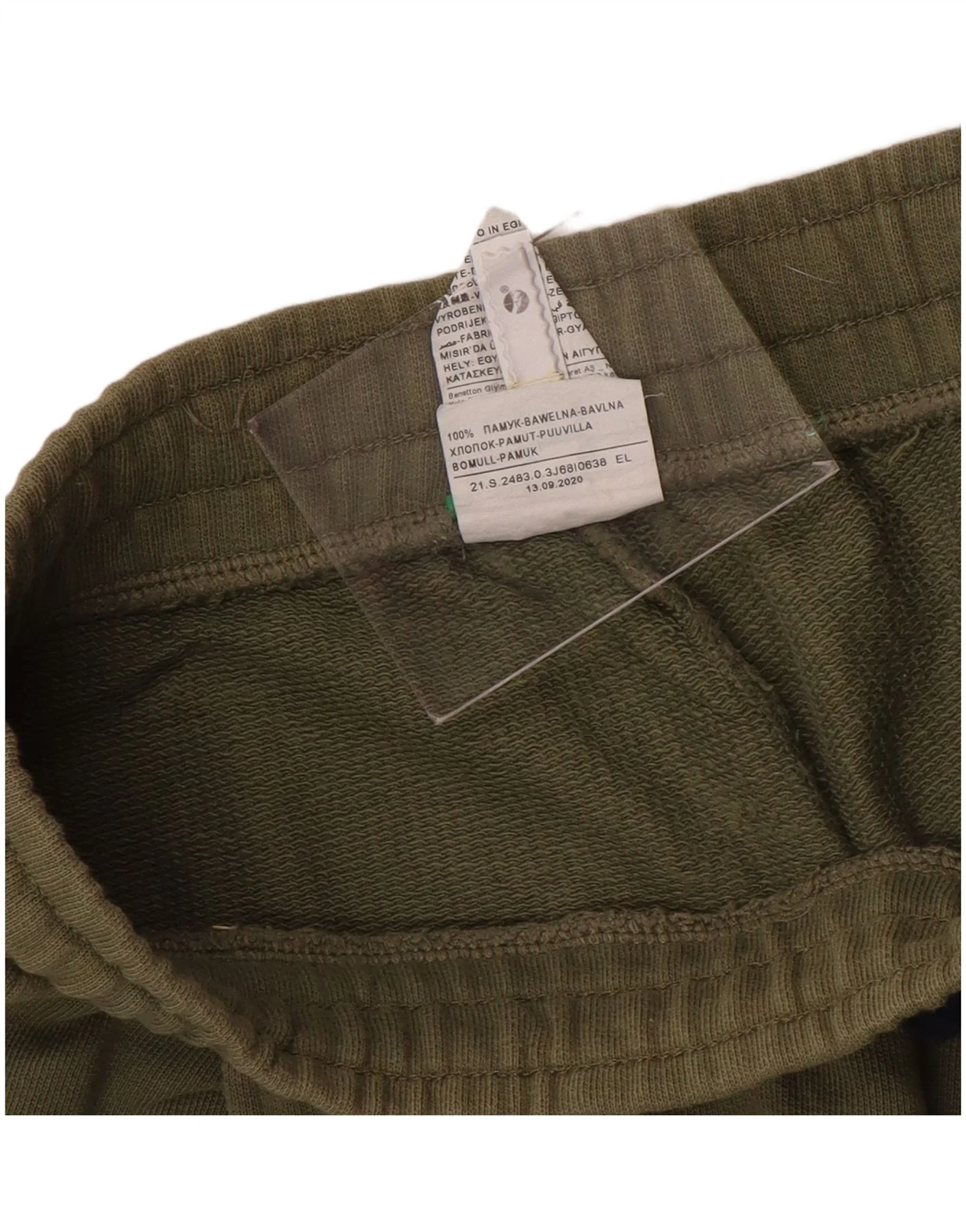Benetton Boys Sport Shorts 11-12 Years 2XL Green Cotton - Image 4