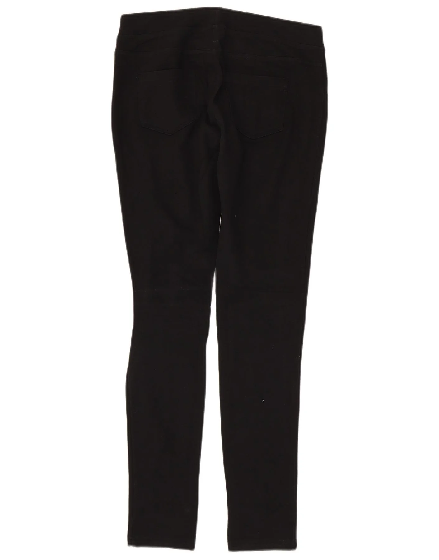 Benetton Girls Skinny Casual Trousers 13-14 Years 3XL W28 L29 Black Cotton - Image 2