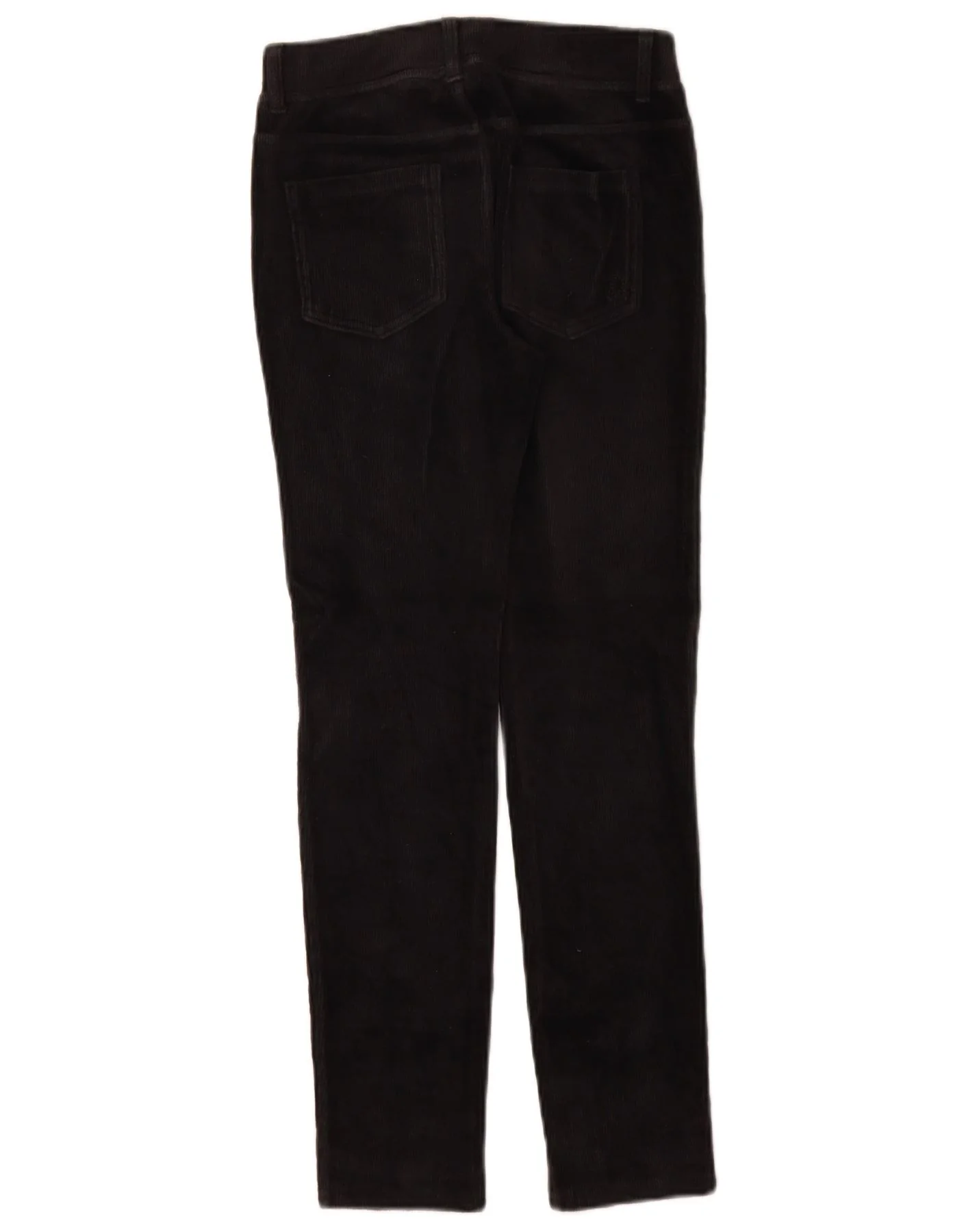 Benetton Girls Skinny Corduroy Trousers 9-10 Years W24 L27 Black - Image 2