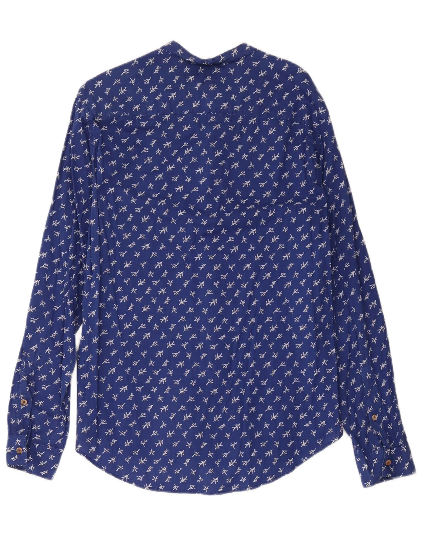 Benetton Mens Shirt XS Blue Floral - Image 2