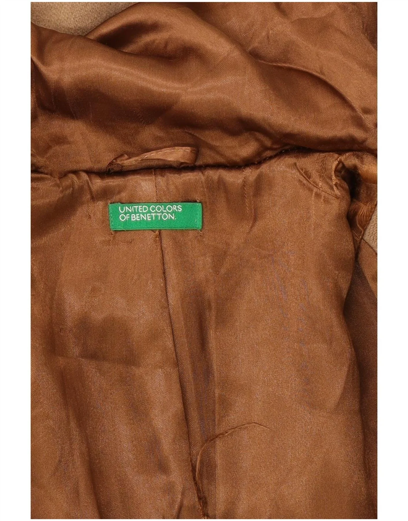 Benetton Womens Hooded Duffle Coat UK 10 Small Beige - Image 5