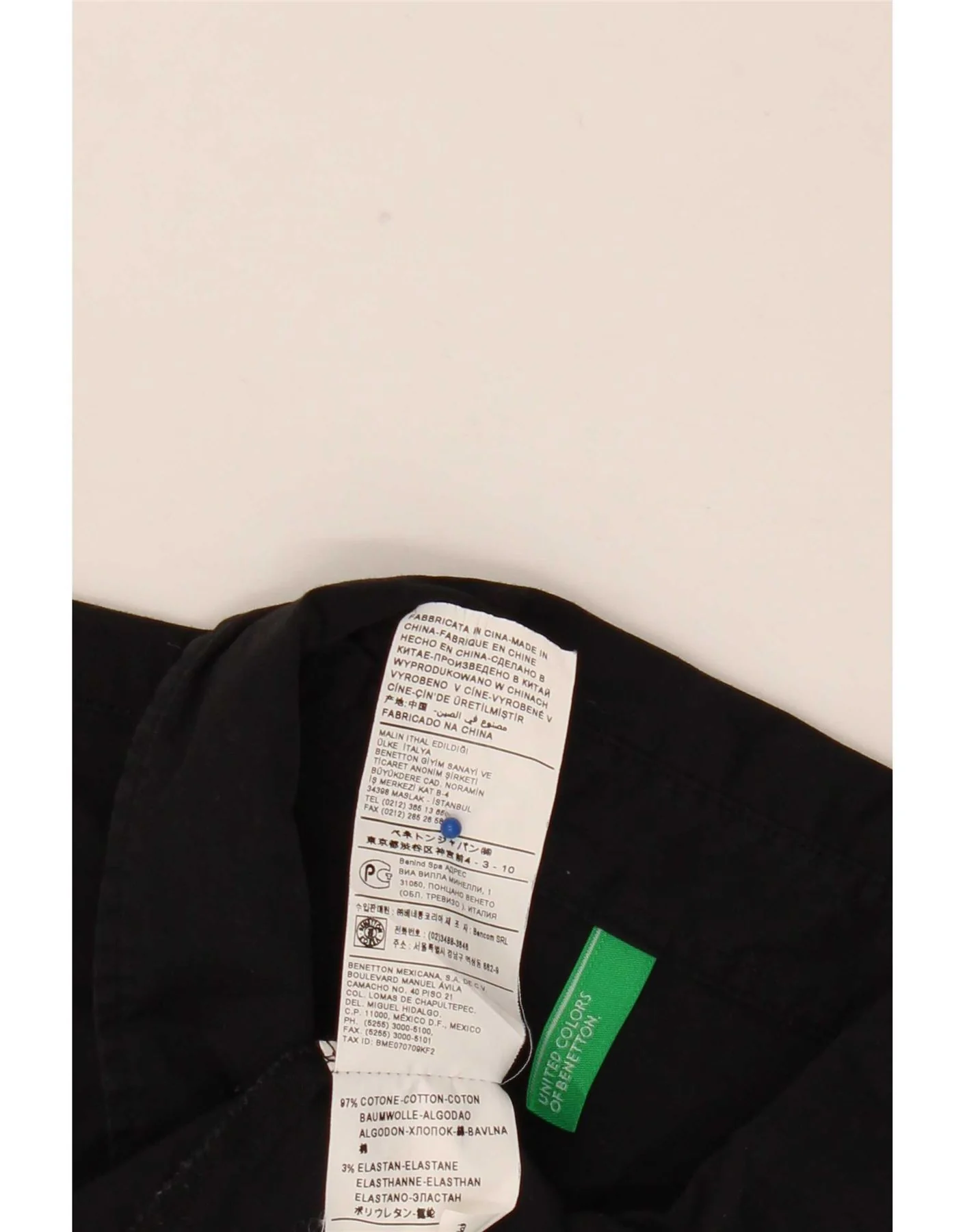 Benetton Womens Pullover Shirt UK 18 XL Black Cotton - Image 3