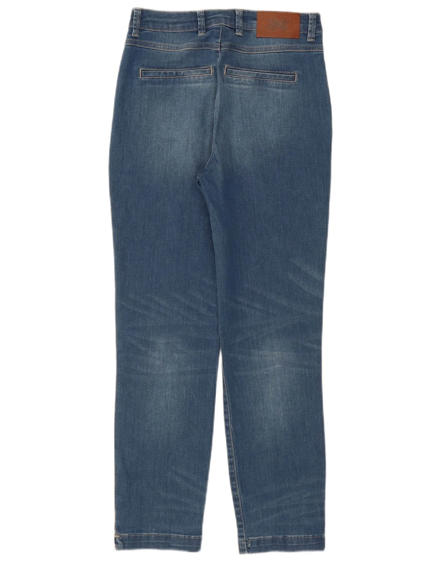 Benetton Womens Scarlett Straight Jeans UK 6 XS W26 L27 Blue Cotton - Image 2