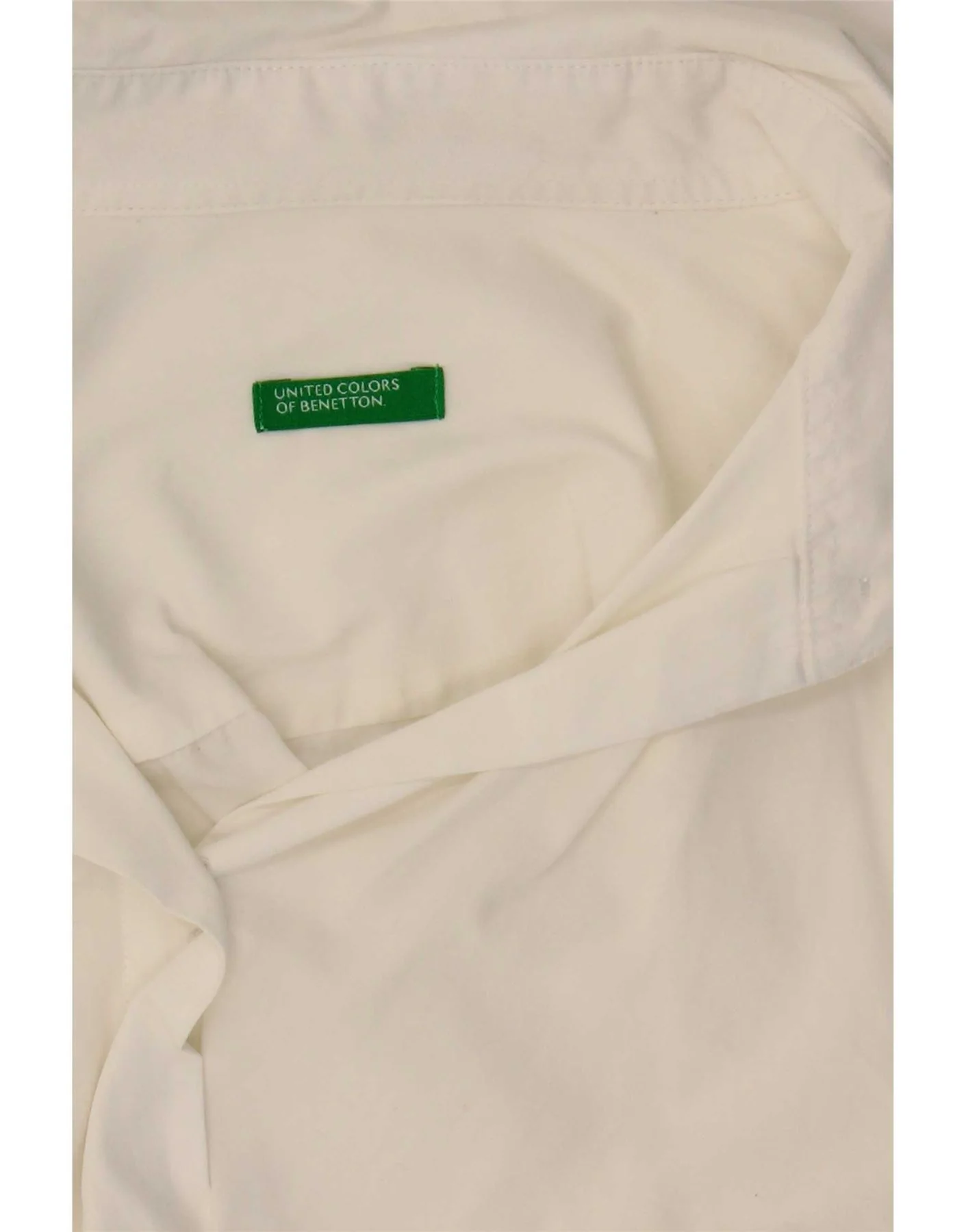 Benetton Womens Shirt UK 12 Medium White - Image 3