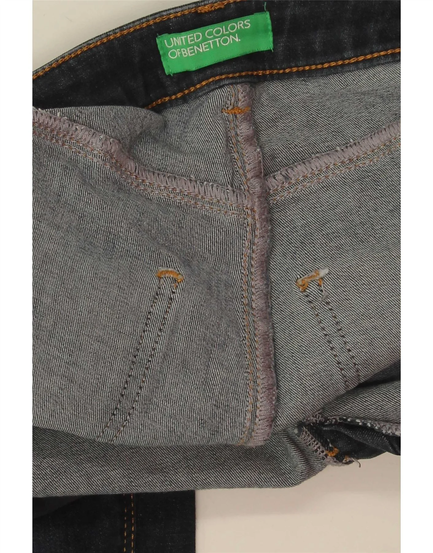 Benetton Womens Skinny Jeans W27 L31 Navy Blue - Image 3