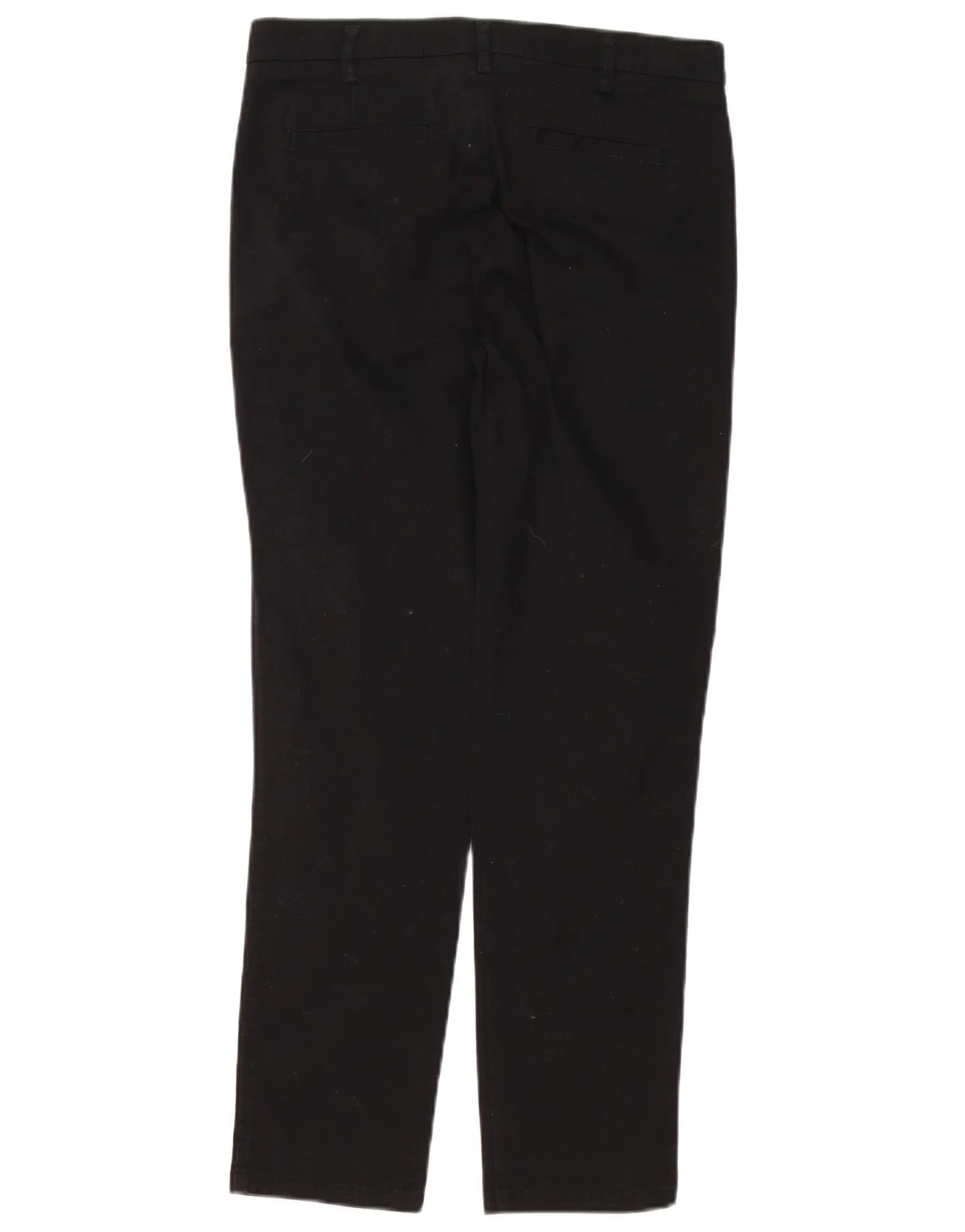 Benetton Womens Slim Chino Trousers W29 L29 Black - Image 2