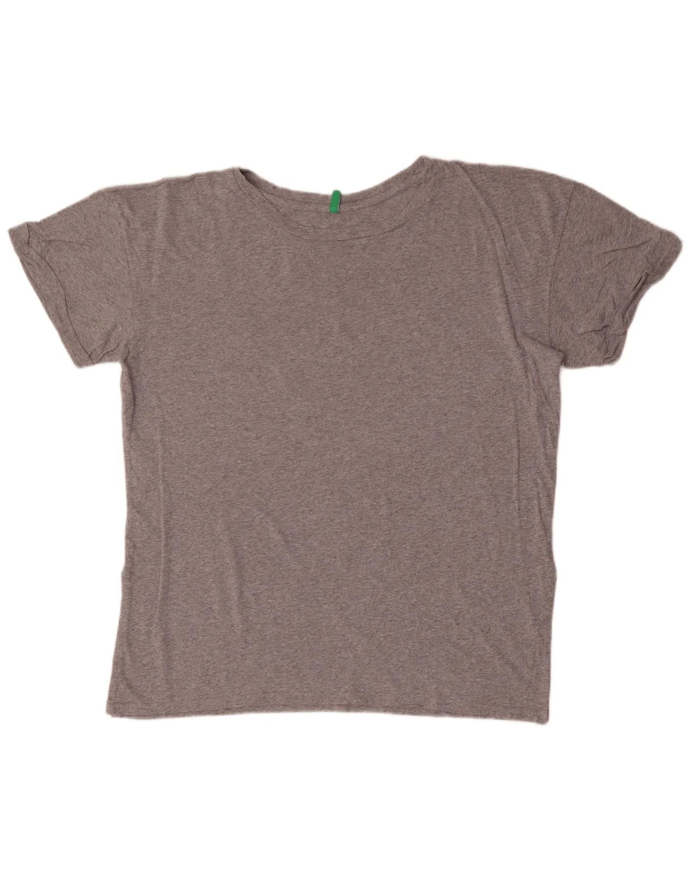 Benetton Womens T-Shirt Top UK 18 XL Grey Flecked